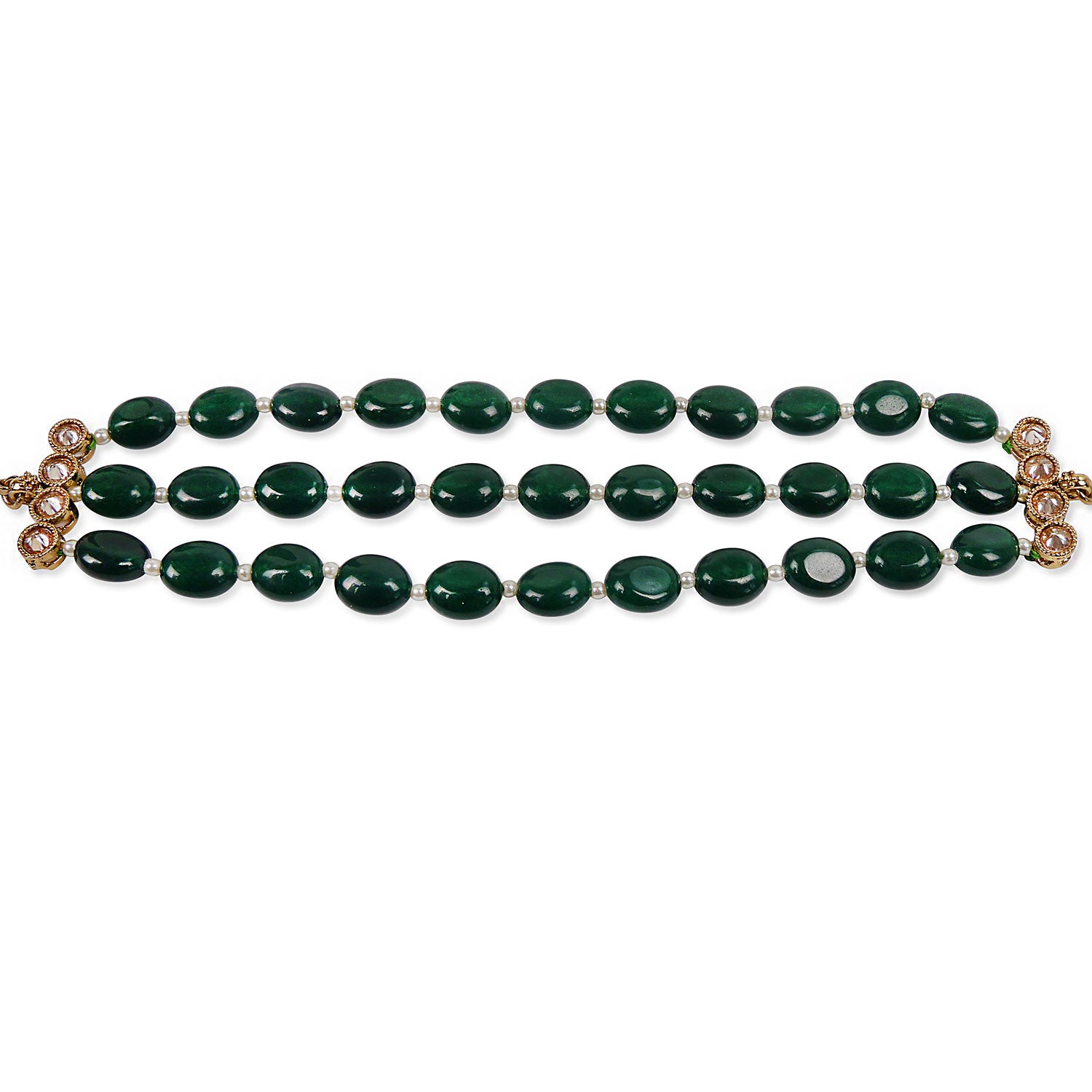 Sofiya Bead Bracelet in Deep Green