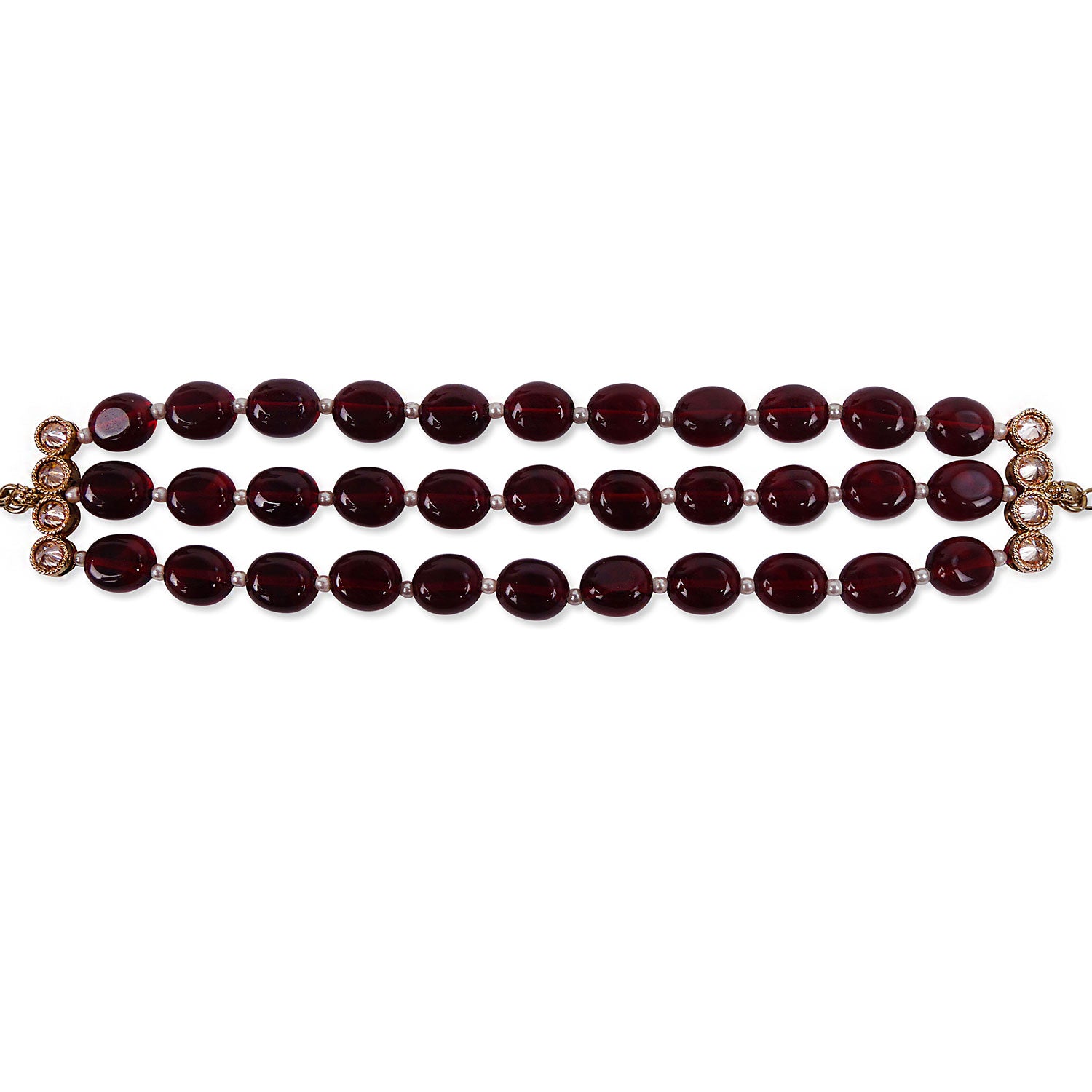 Sofiya Bead Bracelet in Maroon