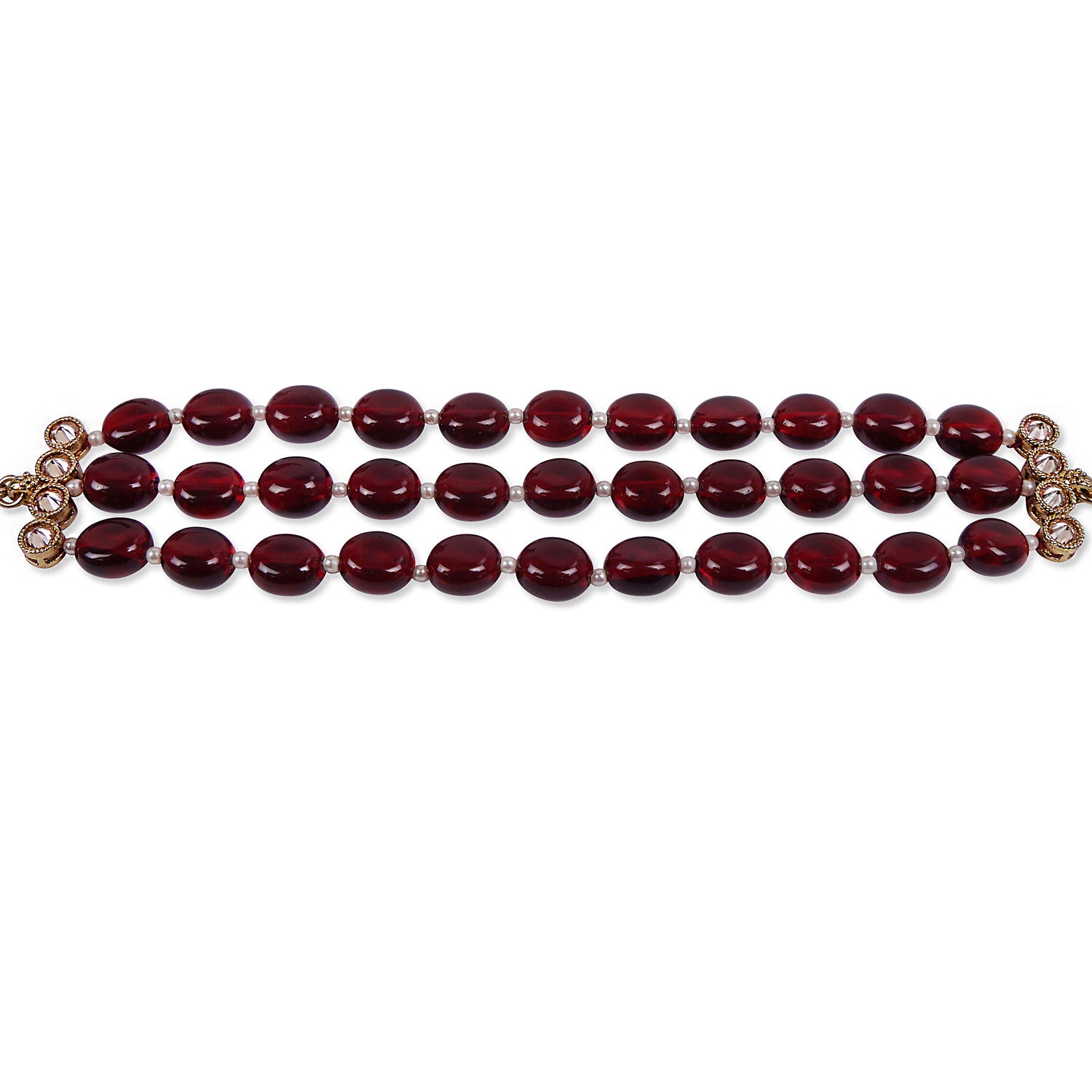 Sofiya Bead Bracelet in Maroon