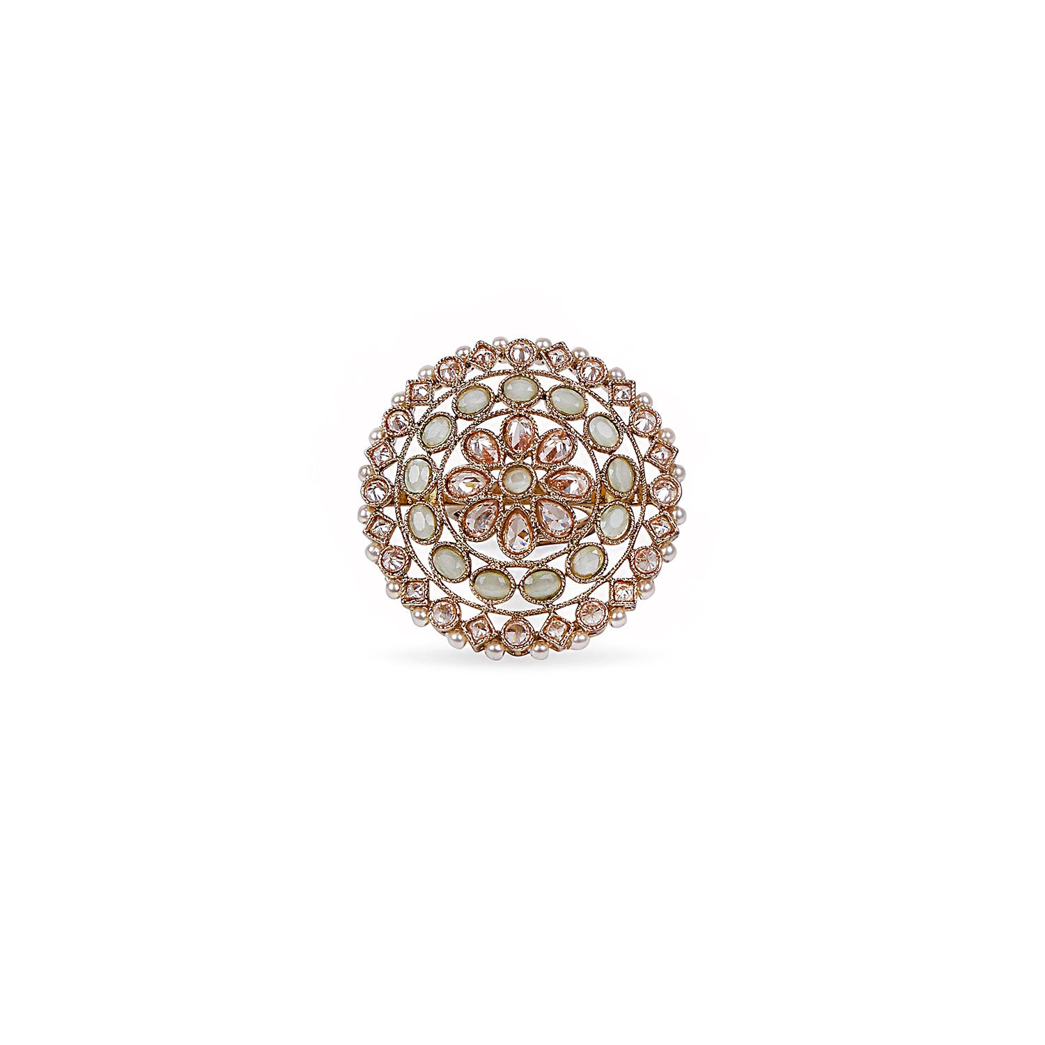 Saheli Oversized Ring in Mint