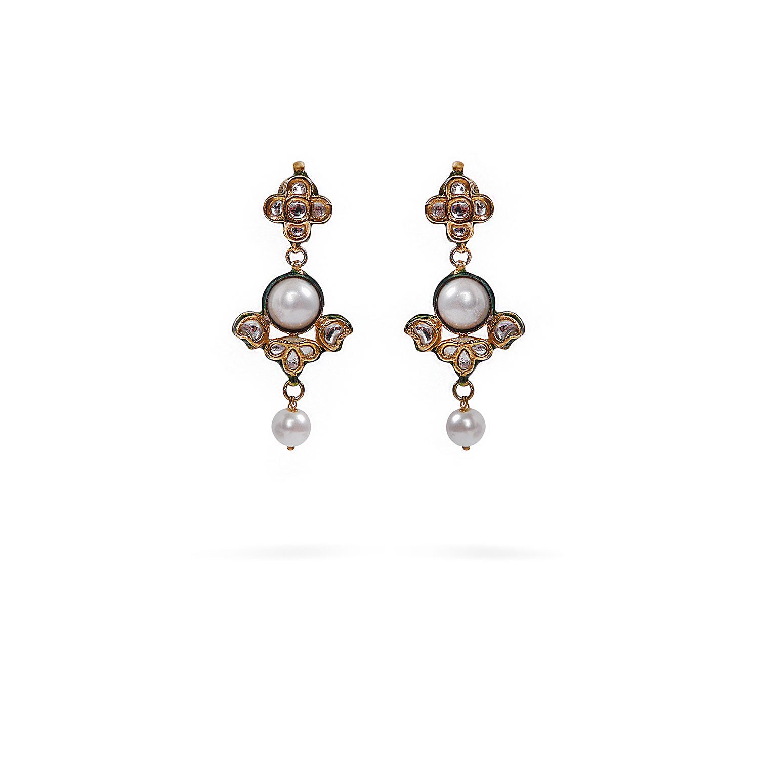 Neera Kundan Pendant Set in Pearl