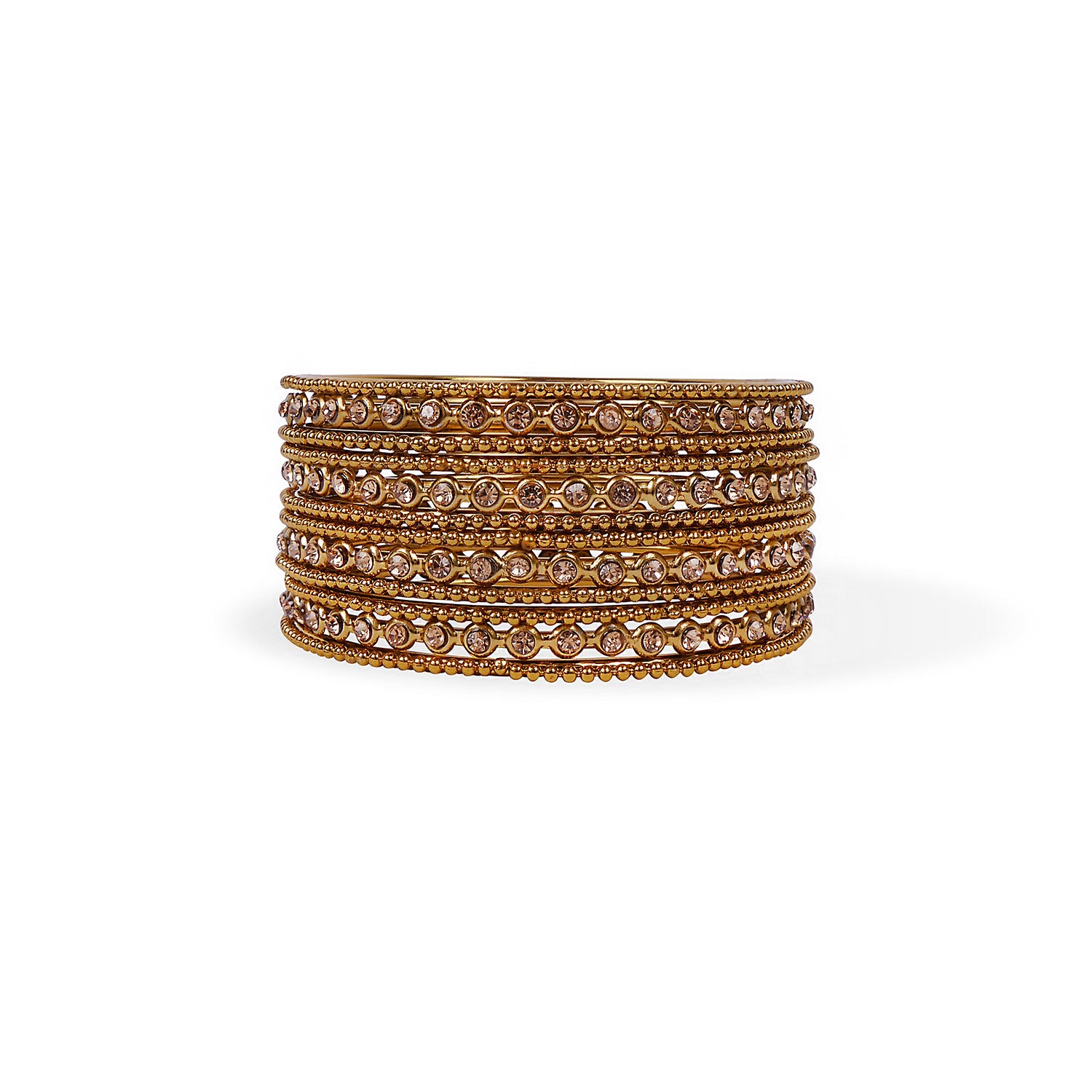 Luna Bohemian Bangle Set in Gold