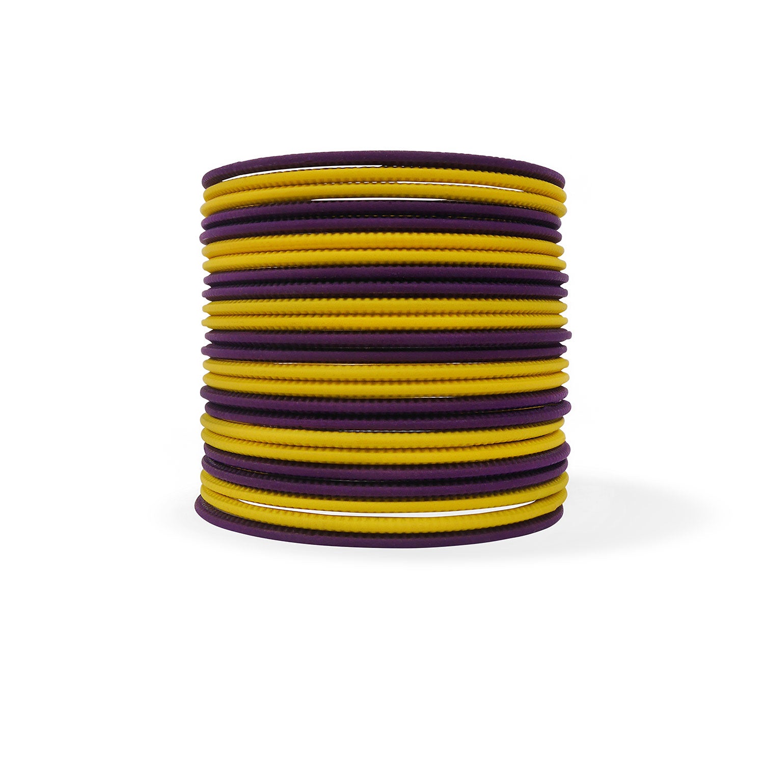 Purple and Yellow Bangle Stack