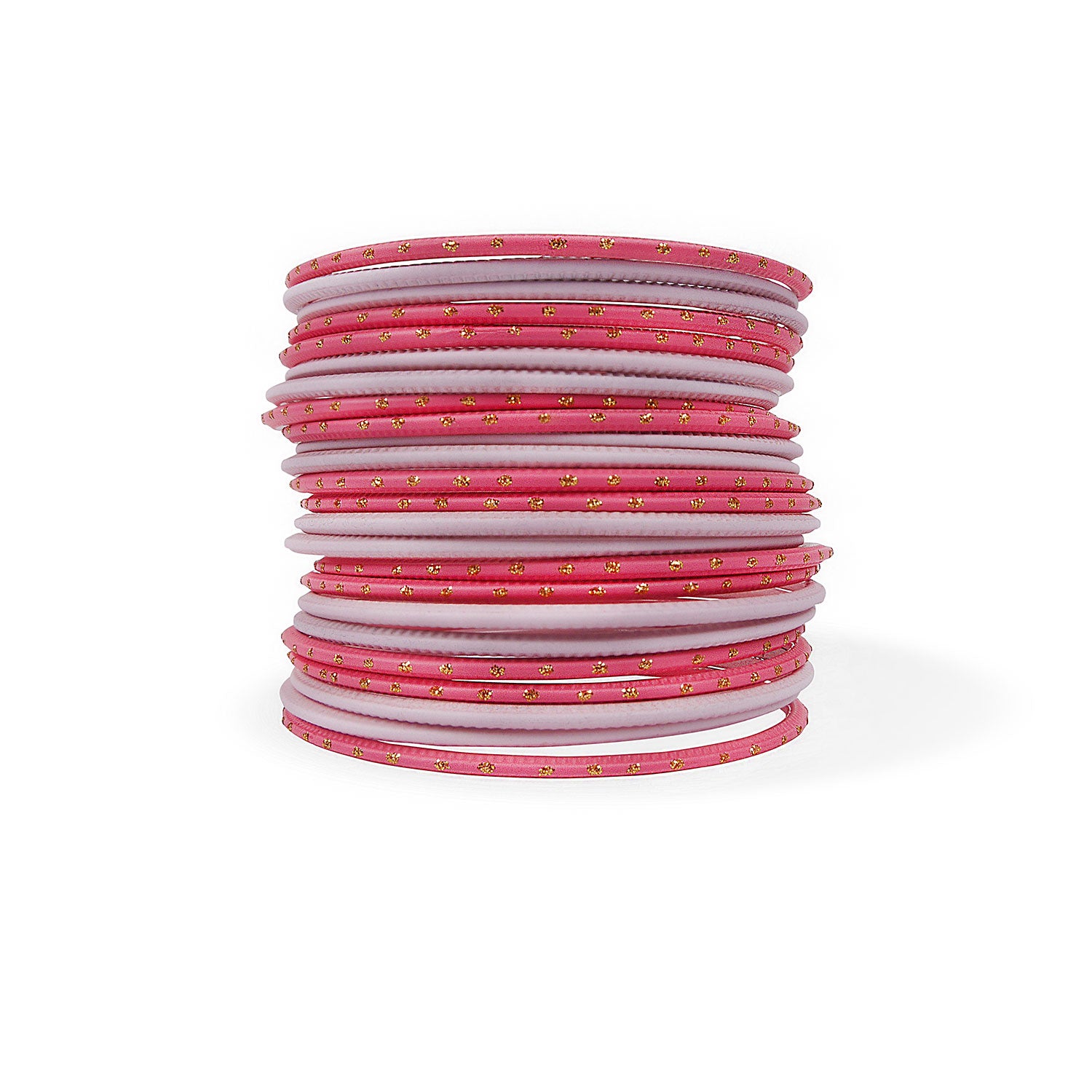 Carnation Pink Bangle Stack