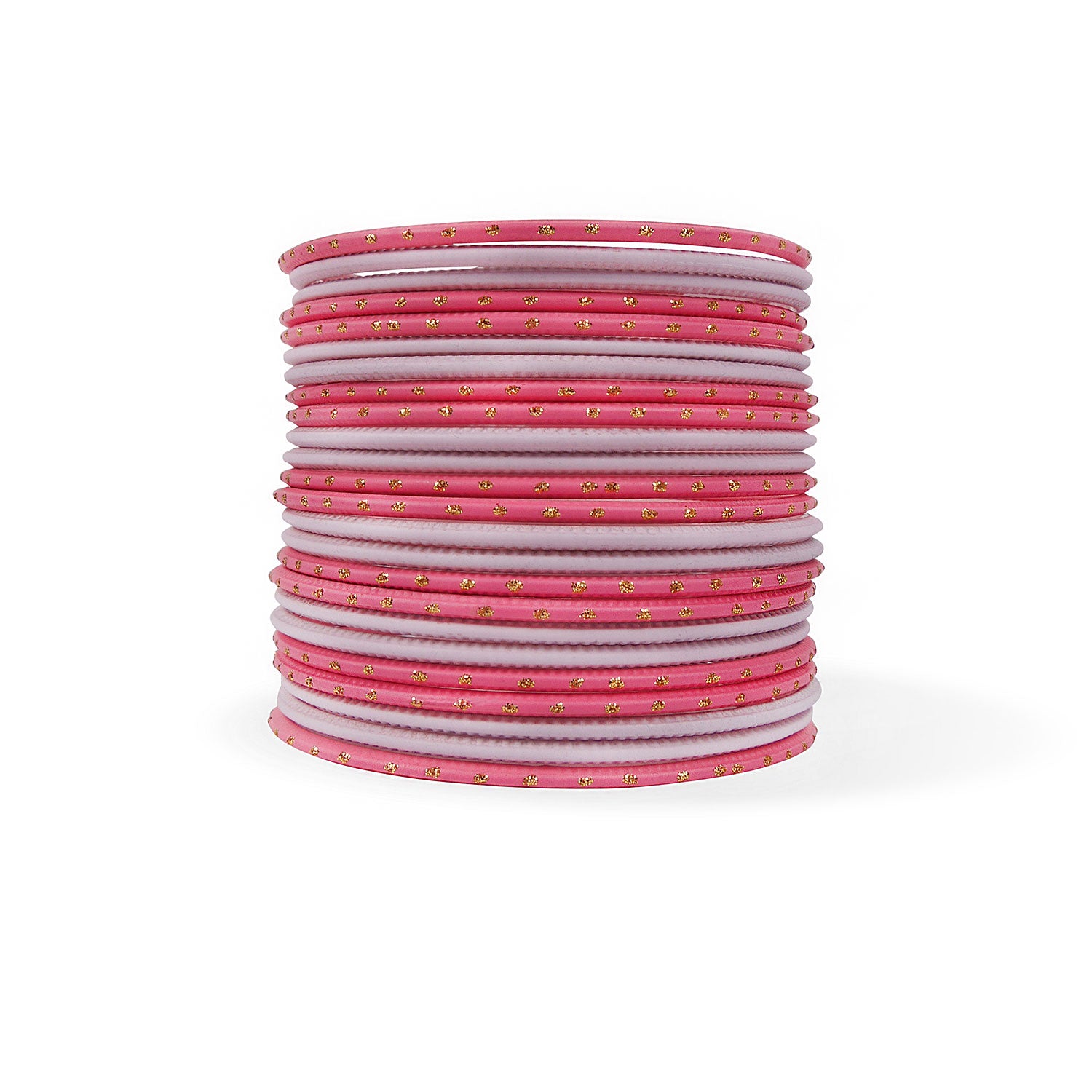 Carnation Pink Bangle Stack