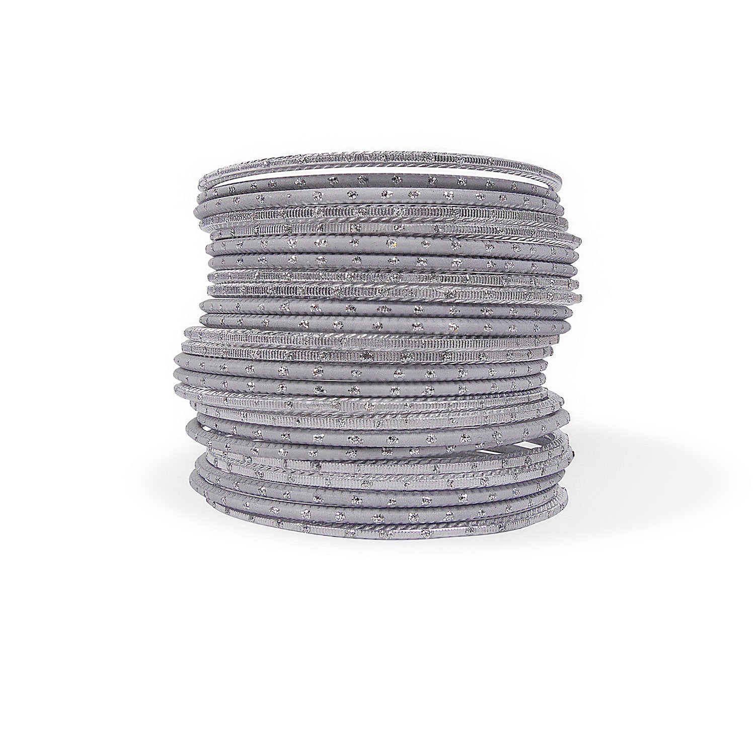 Cloud Silver Bangle Stack