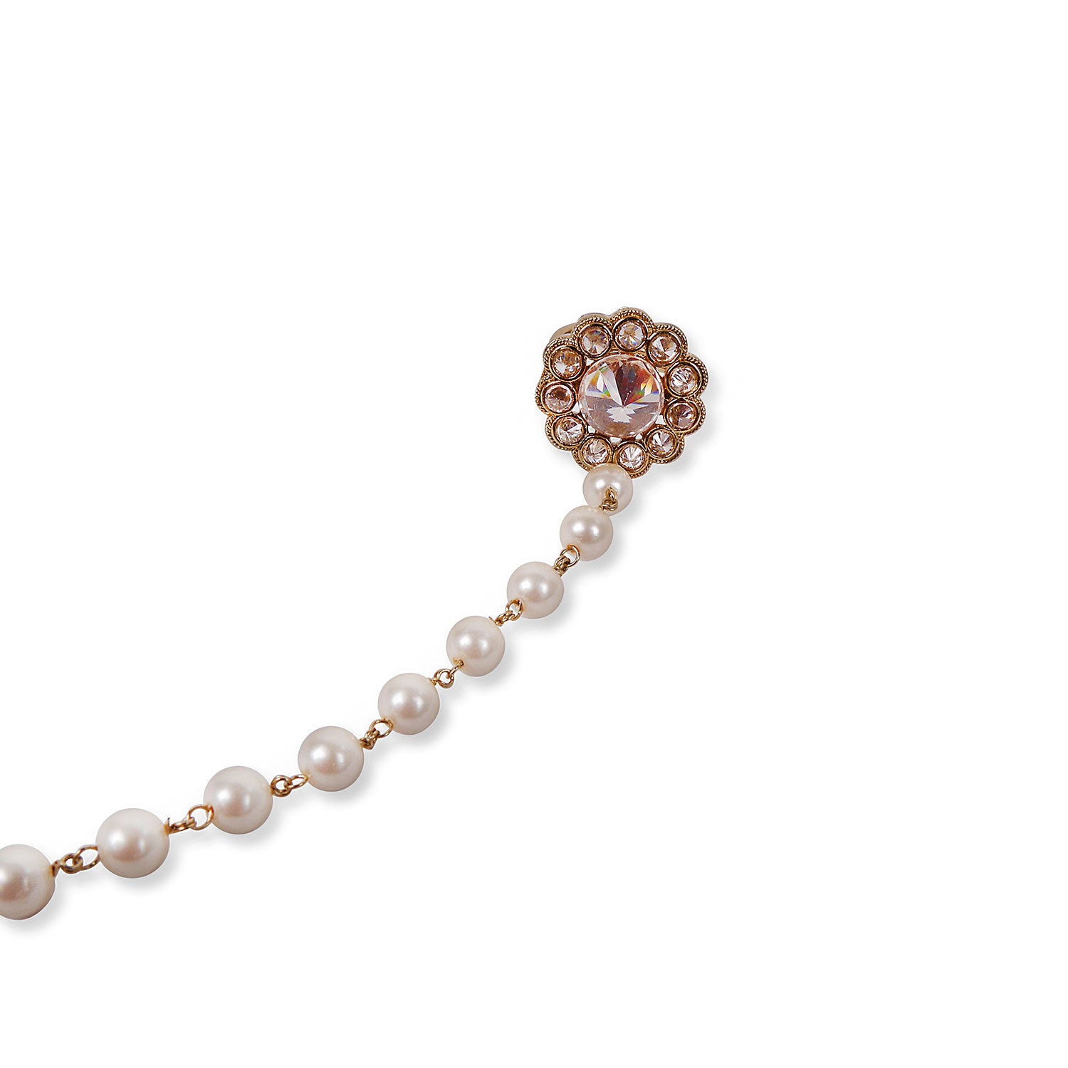 Vintage Pearl Hand Chain in Antique Gold