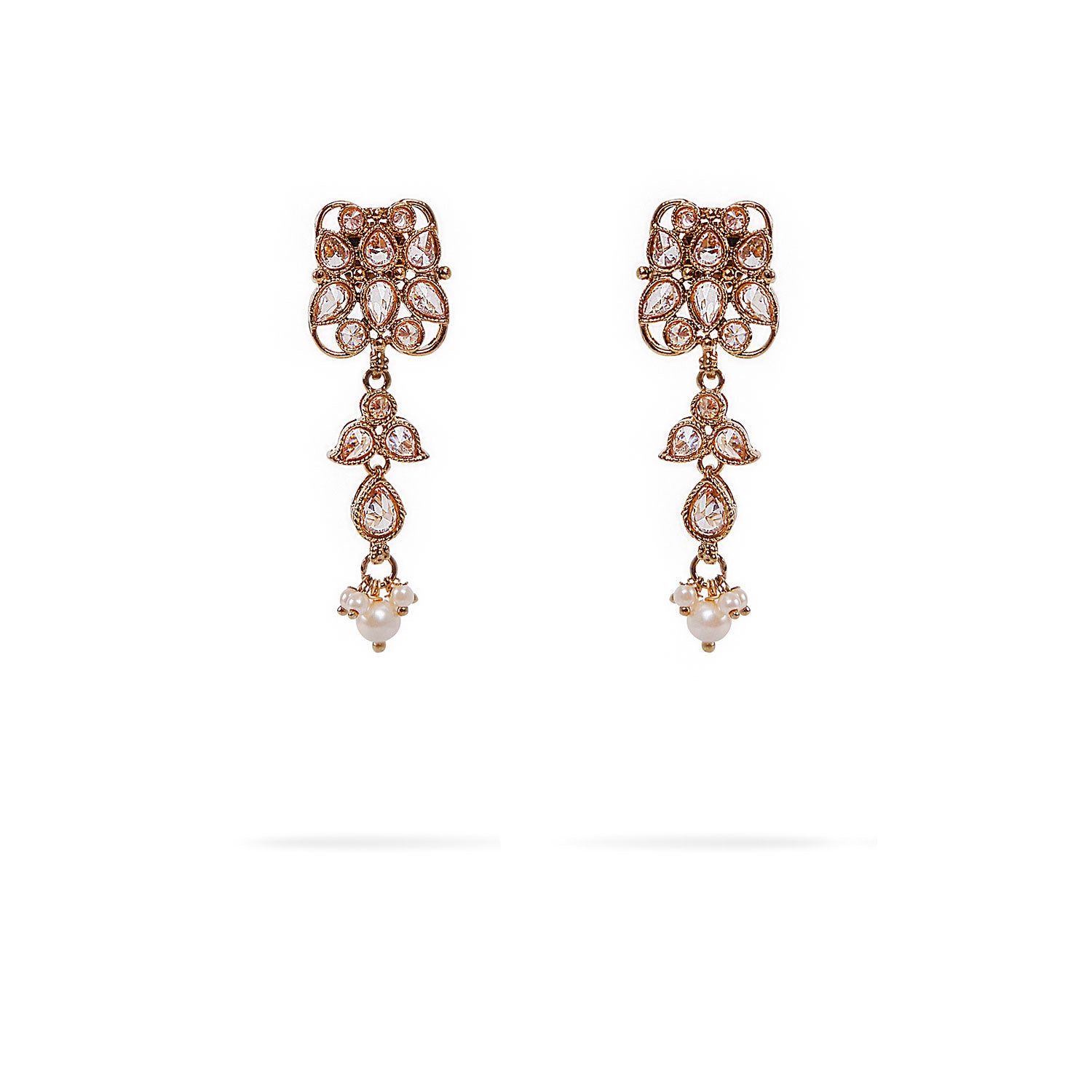Siena Earrings in Pearl and Antique Gold