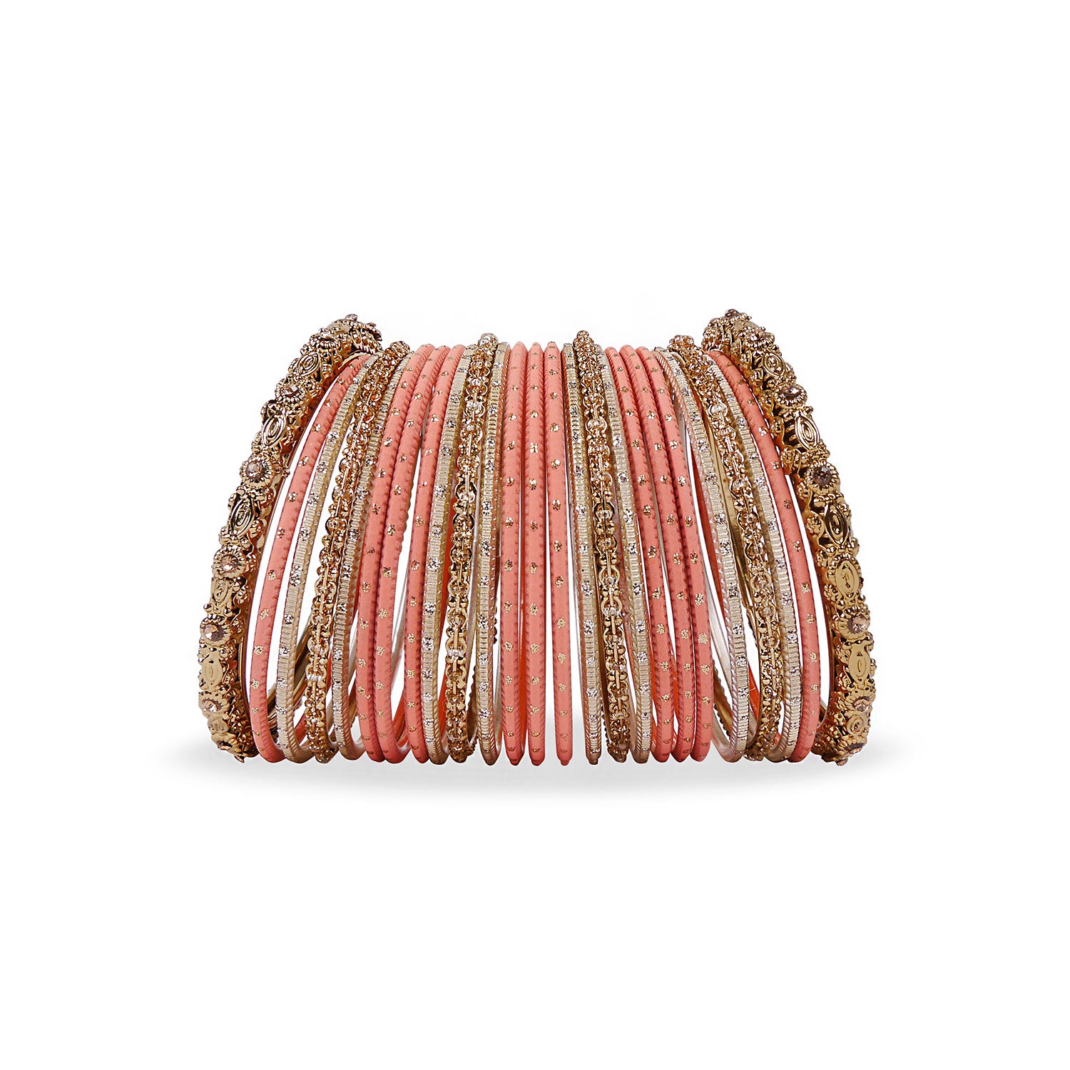 Classic Bangle Set in Peach