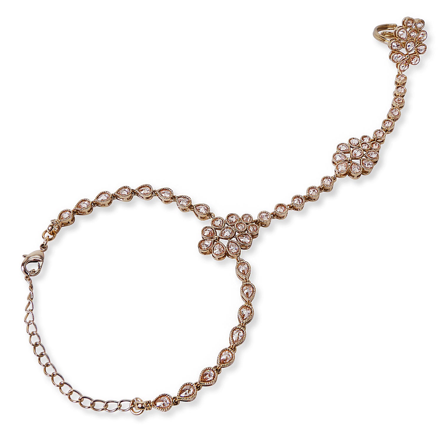 Ruhani Hand Chain in Antique Gold