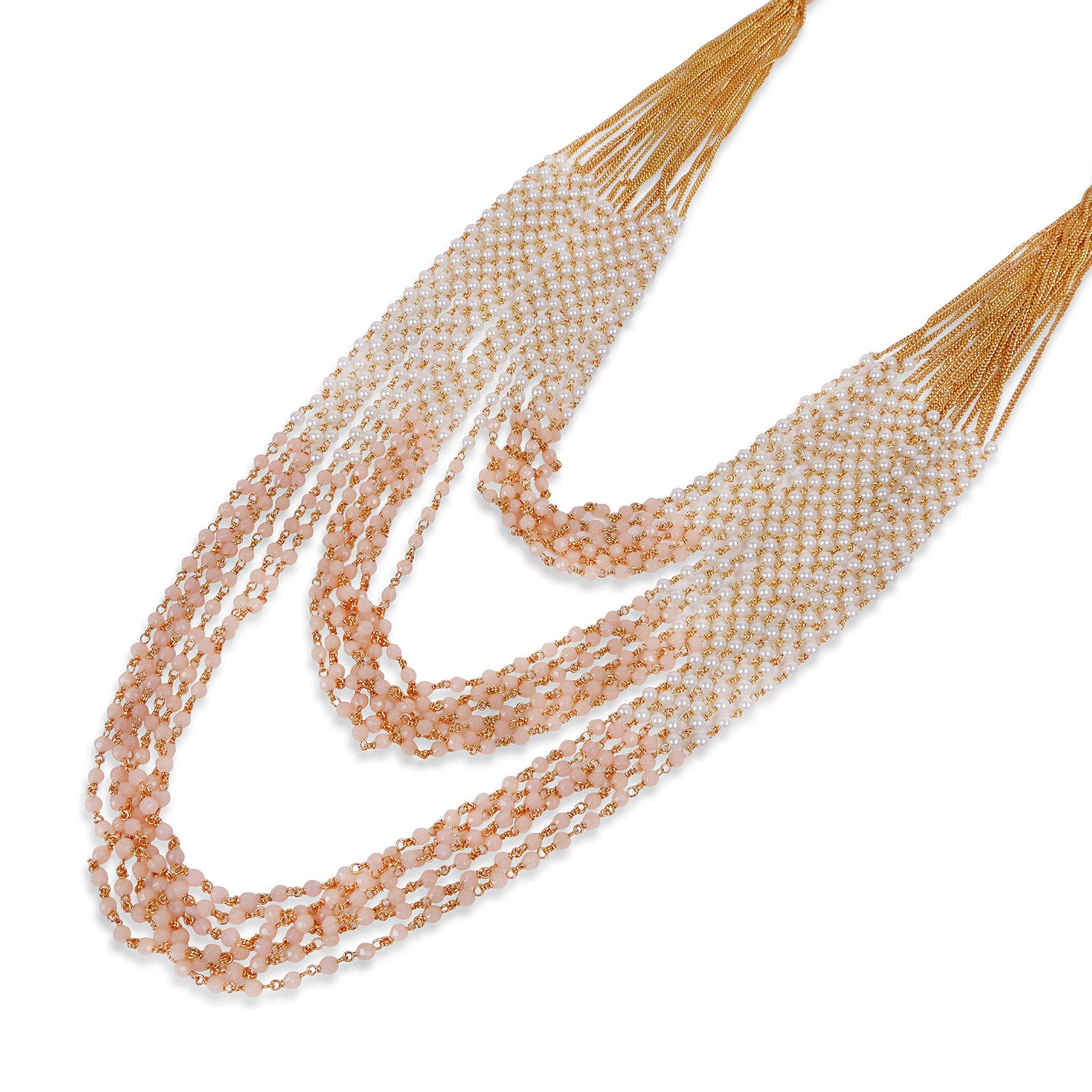 Kanari Multi Layered Chain in Light Pink