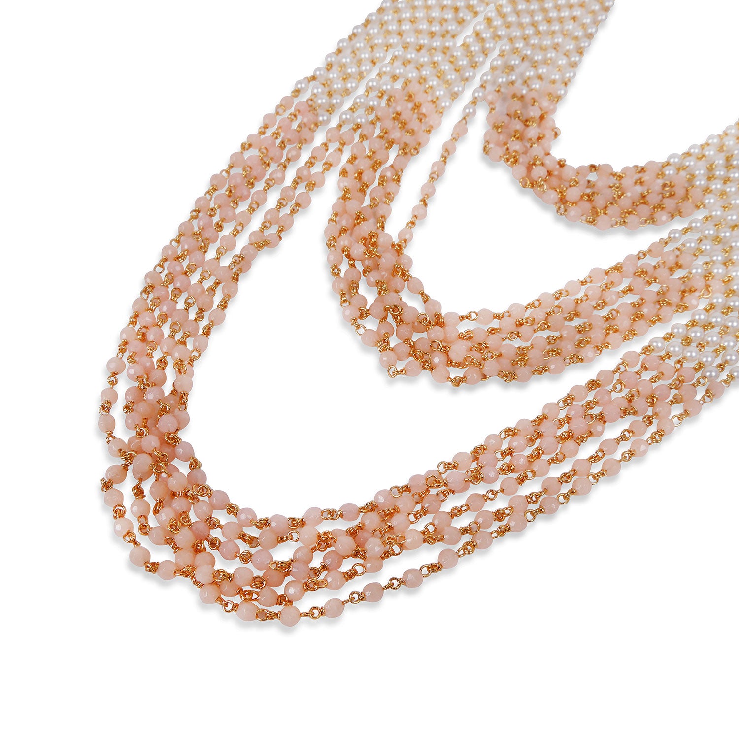 Kanari Multi Layered Chain in Light Pink