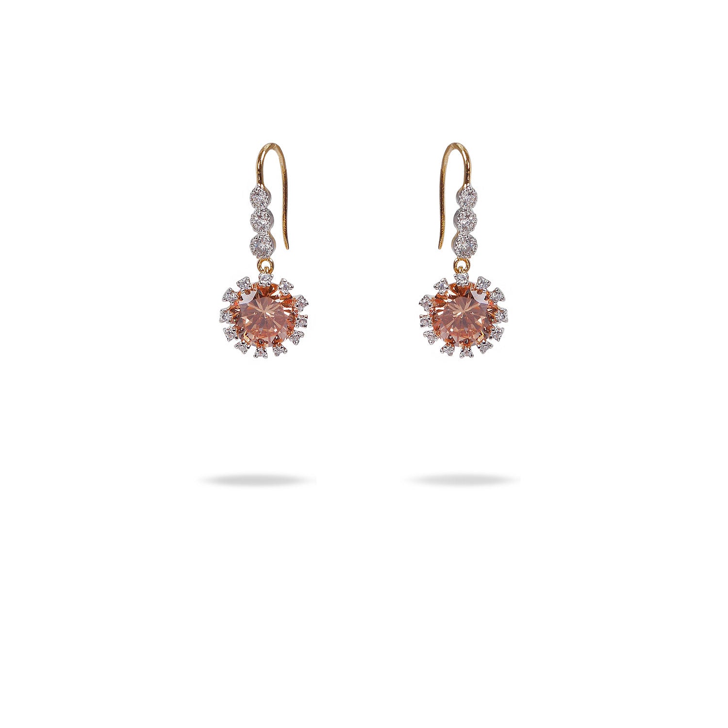 Dawn Cubic Zirconia Earrings in Topaz