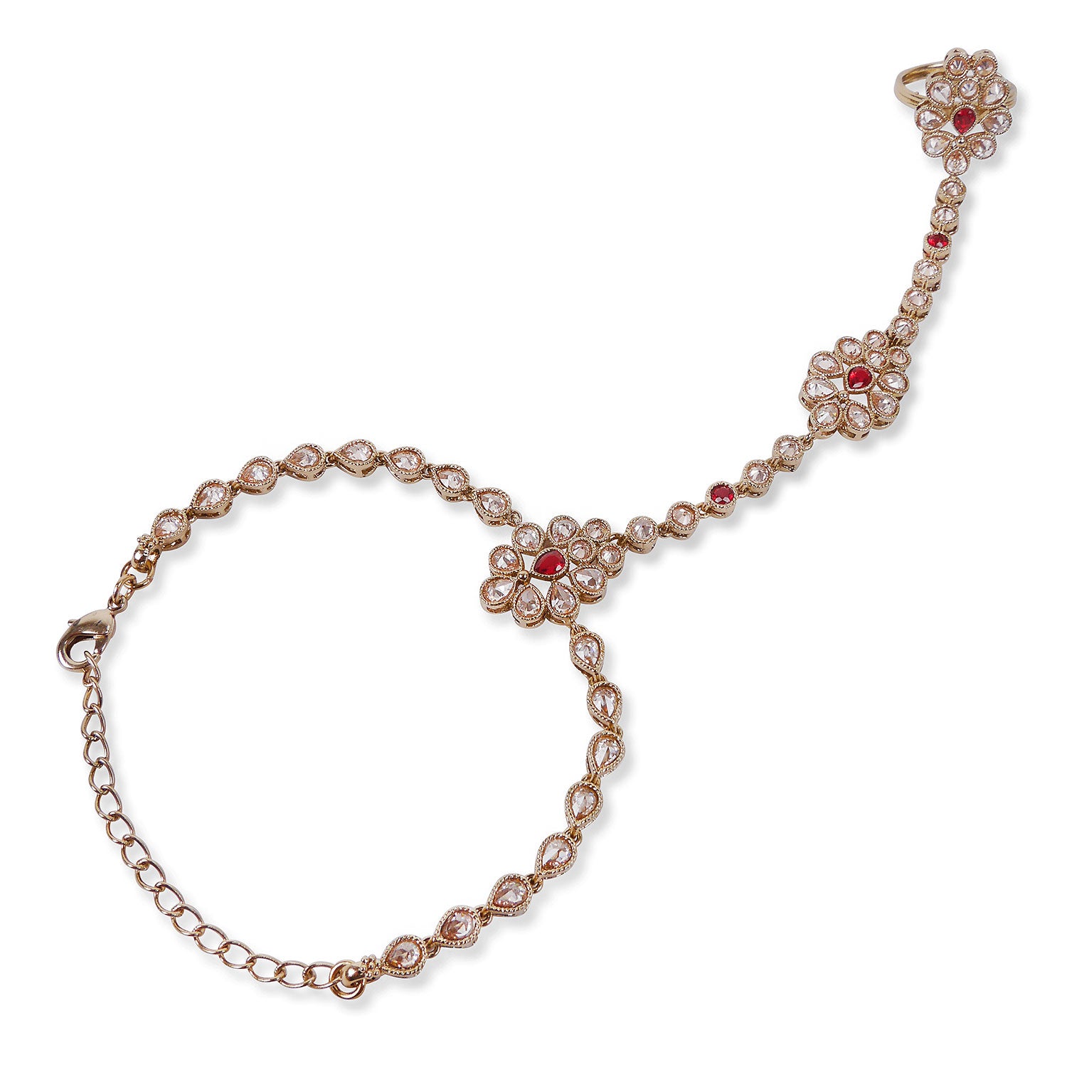 Ruhani Hand Chain in Maroon