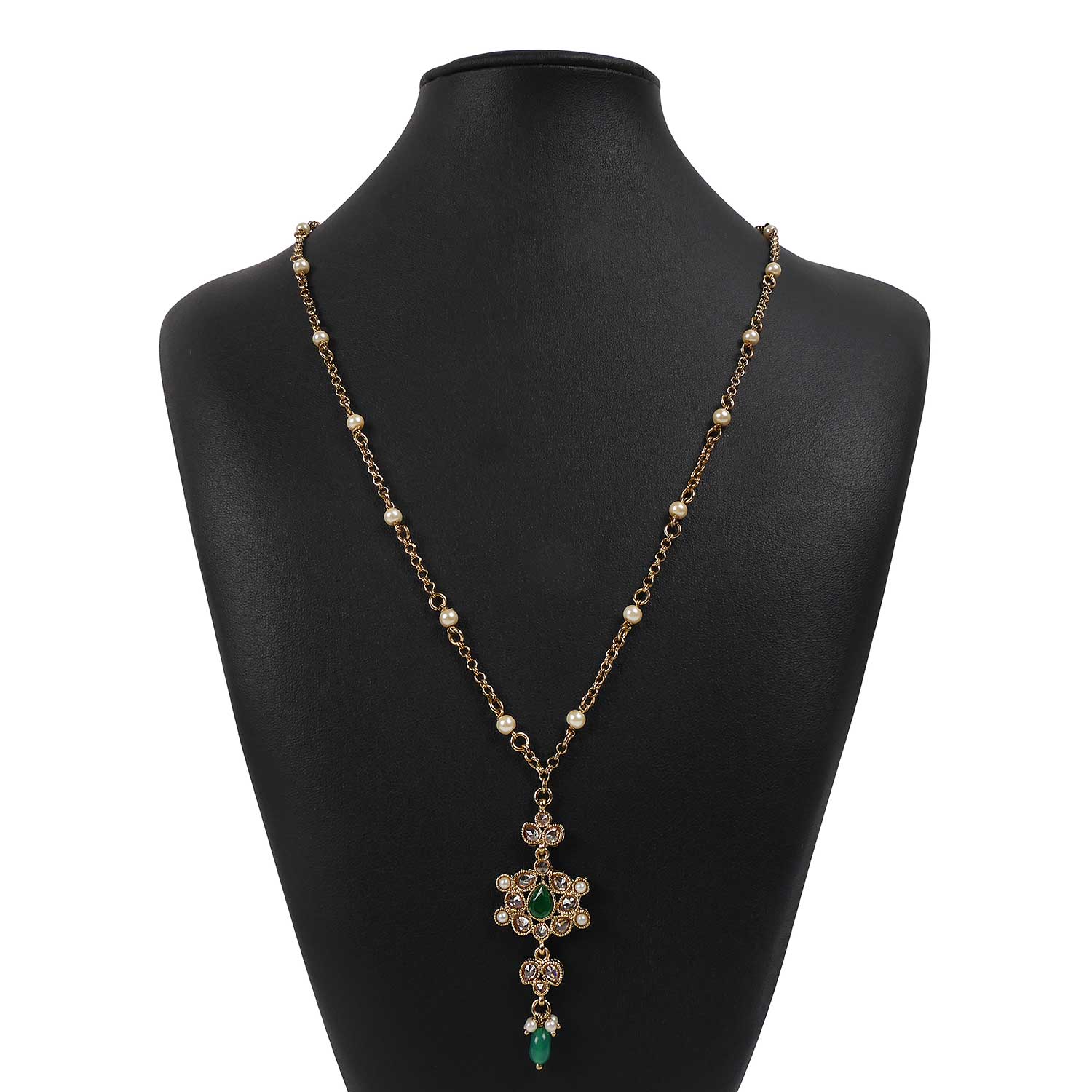Masoom Pendant Set in Green