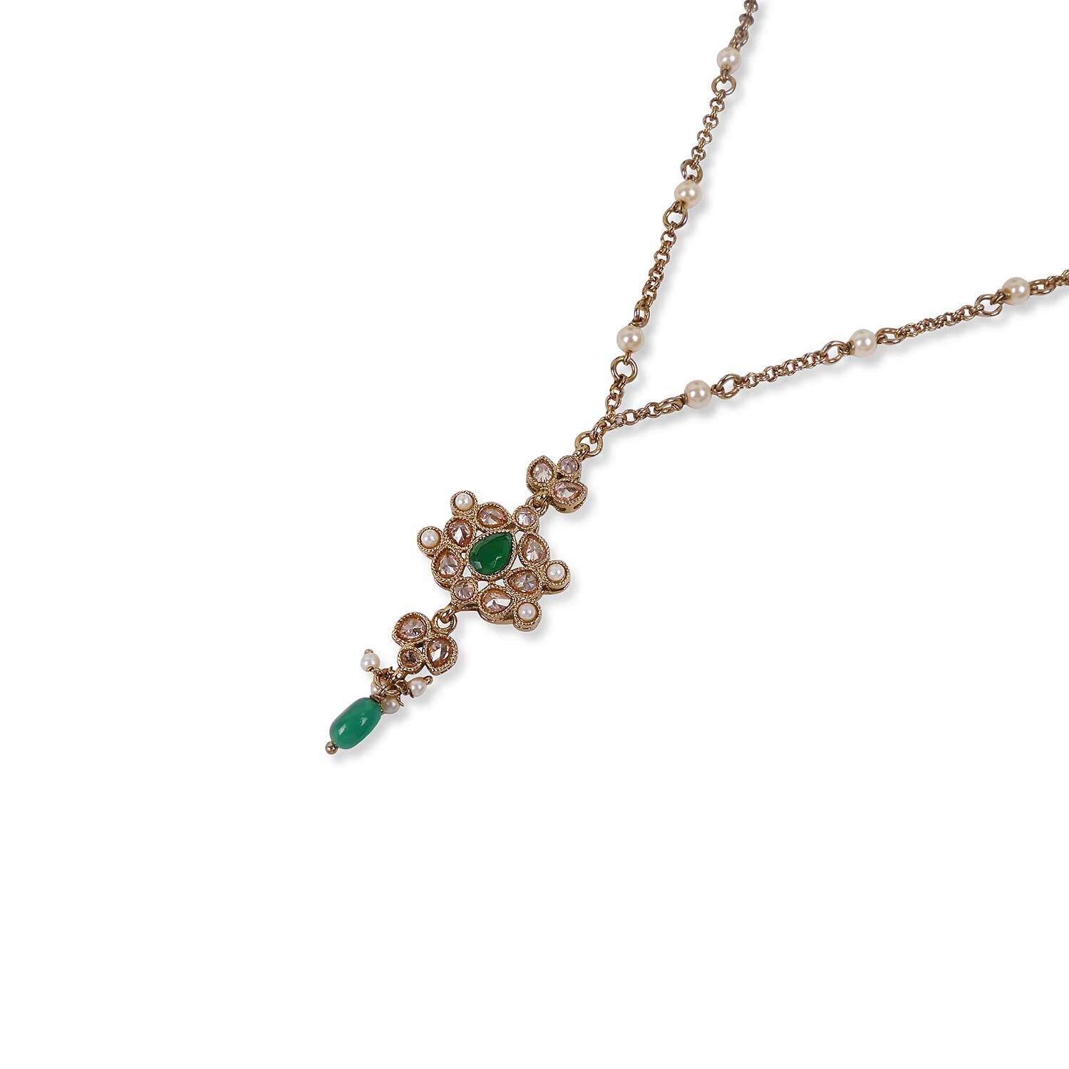 Masoom Pendant Set in Green