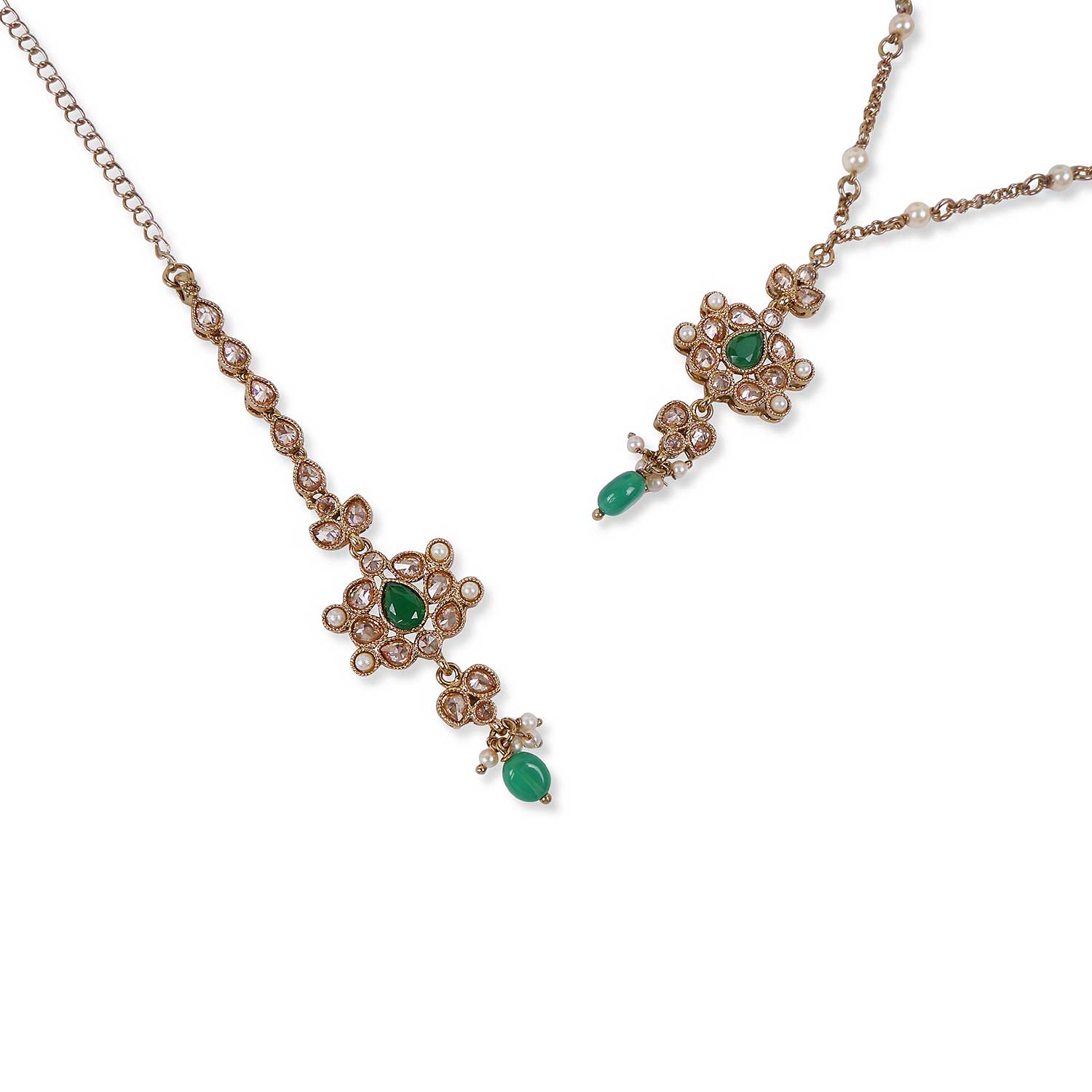 Masoom Pendant Set in Green
