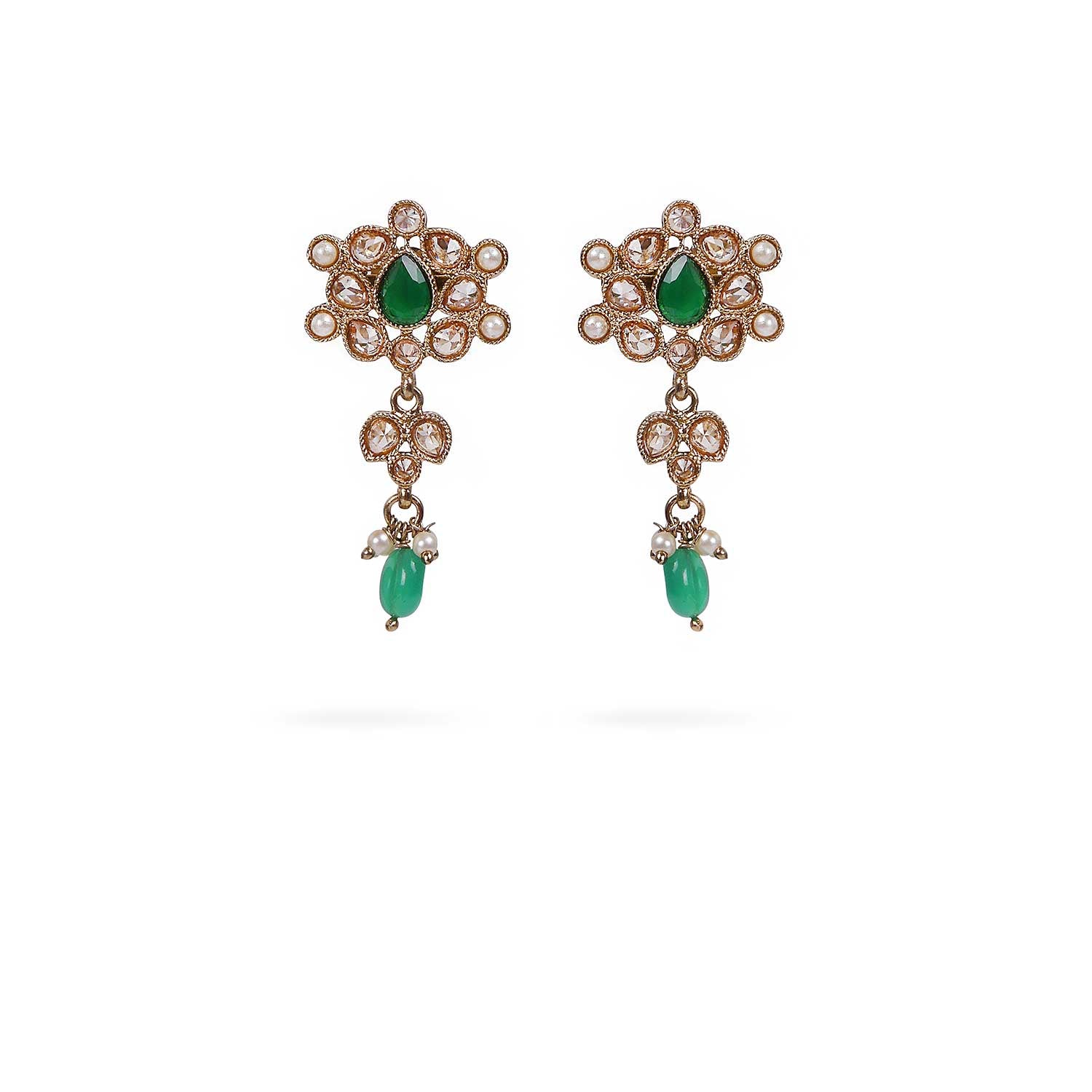 Masoom Pendant Set in Green