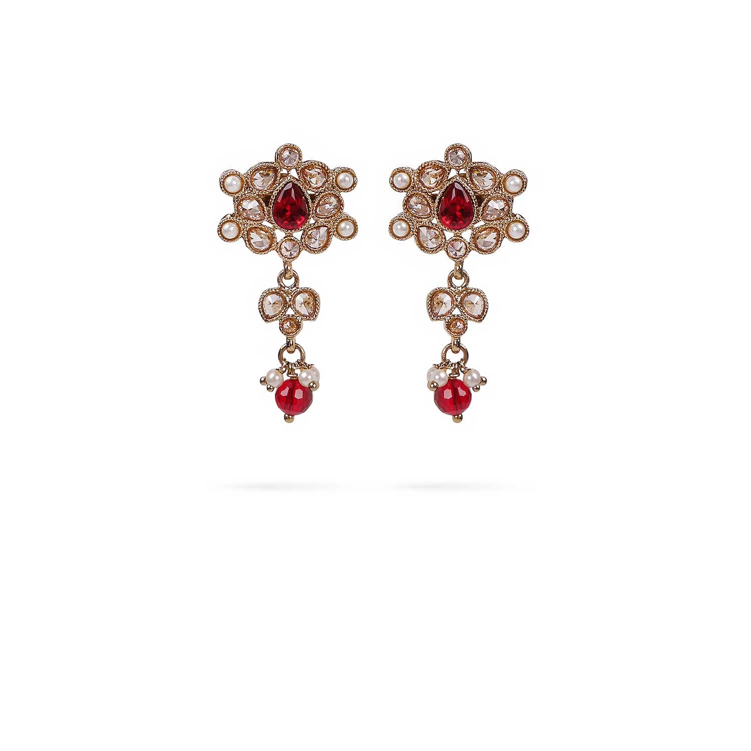 Masoom Pendant Set in Maroon