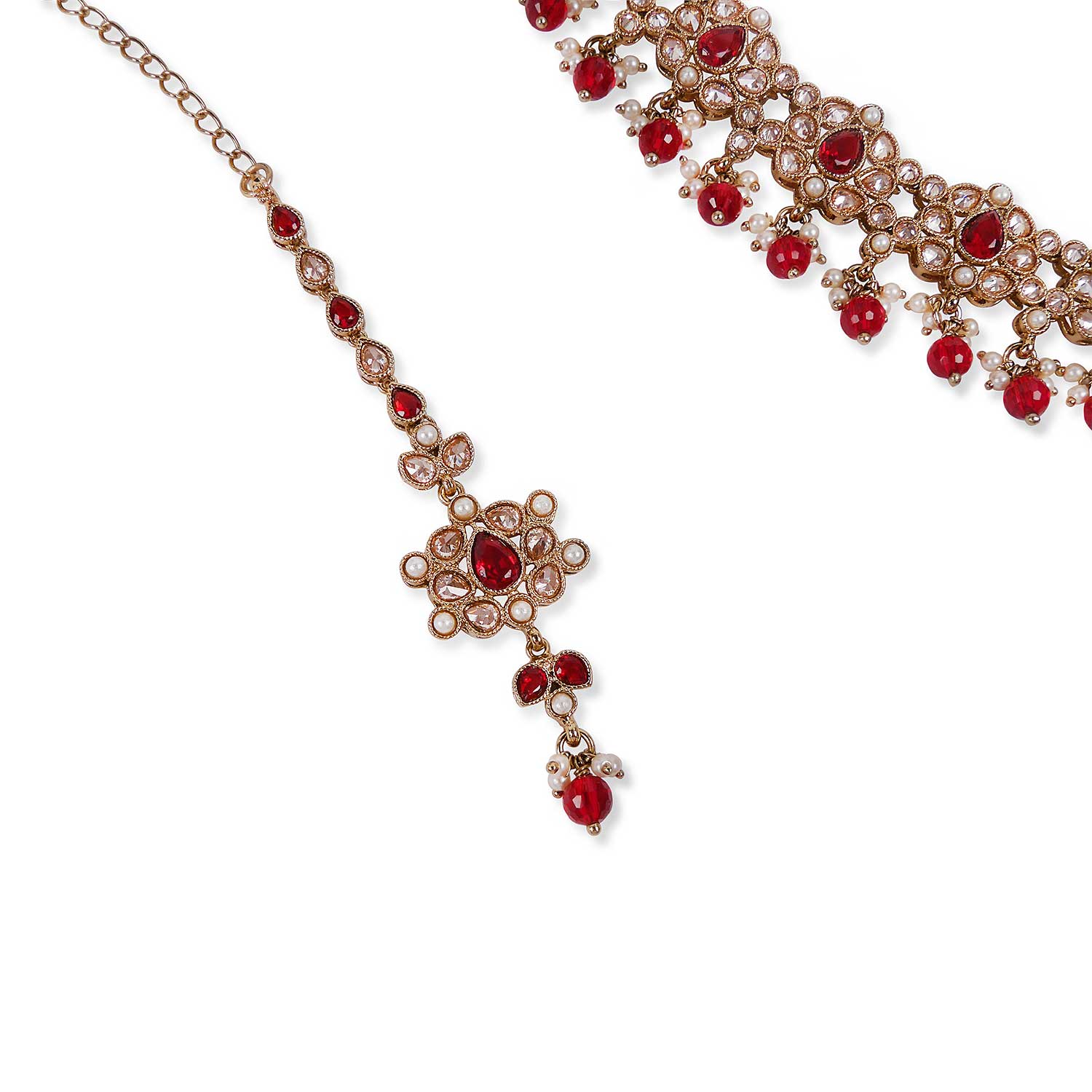 Masoom Necklace Set in Maroon