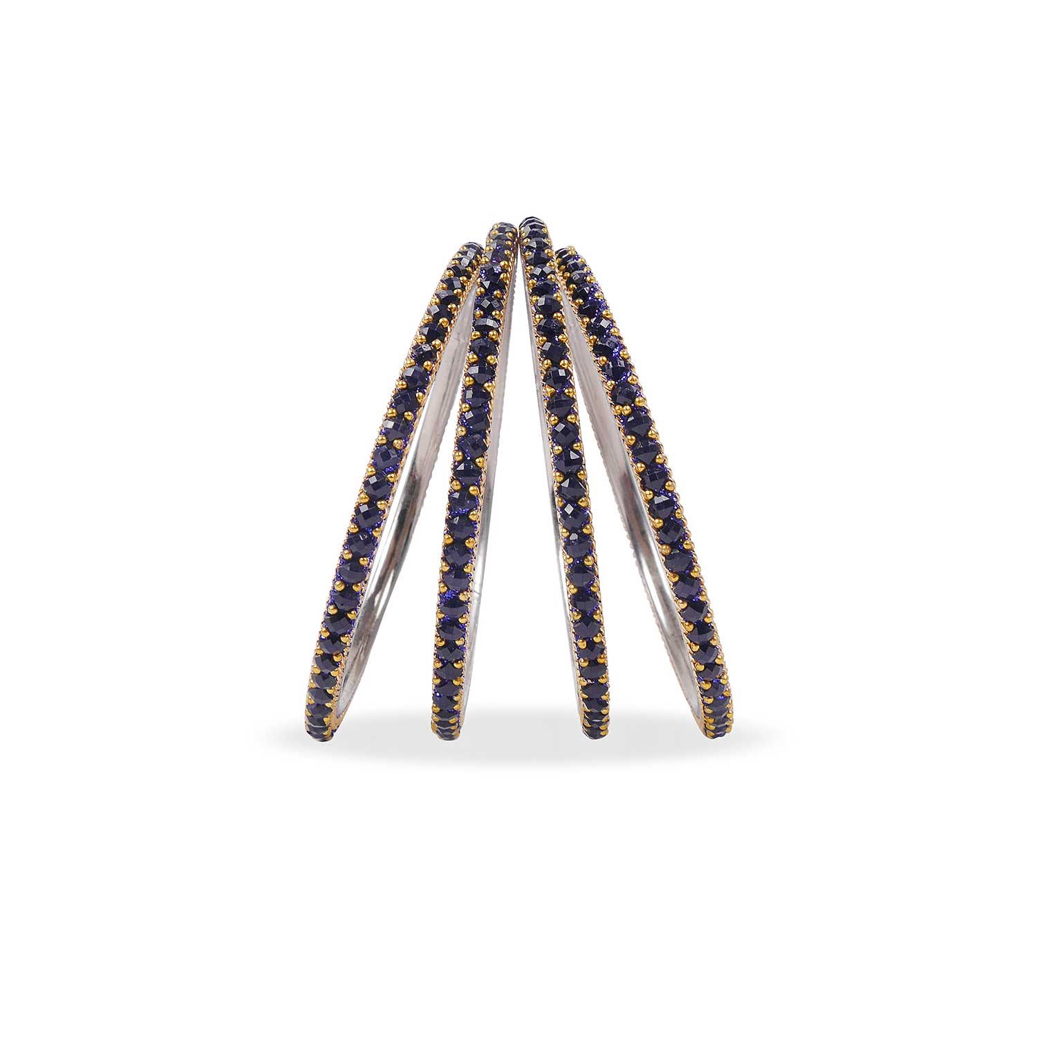 Navy Crystal Lakh Bangles