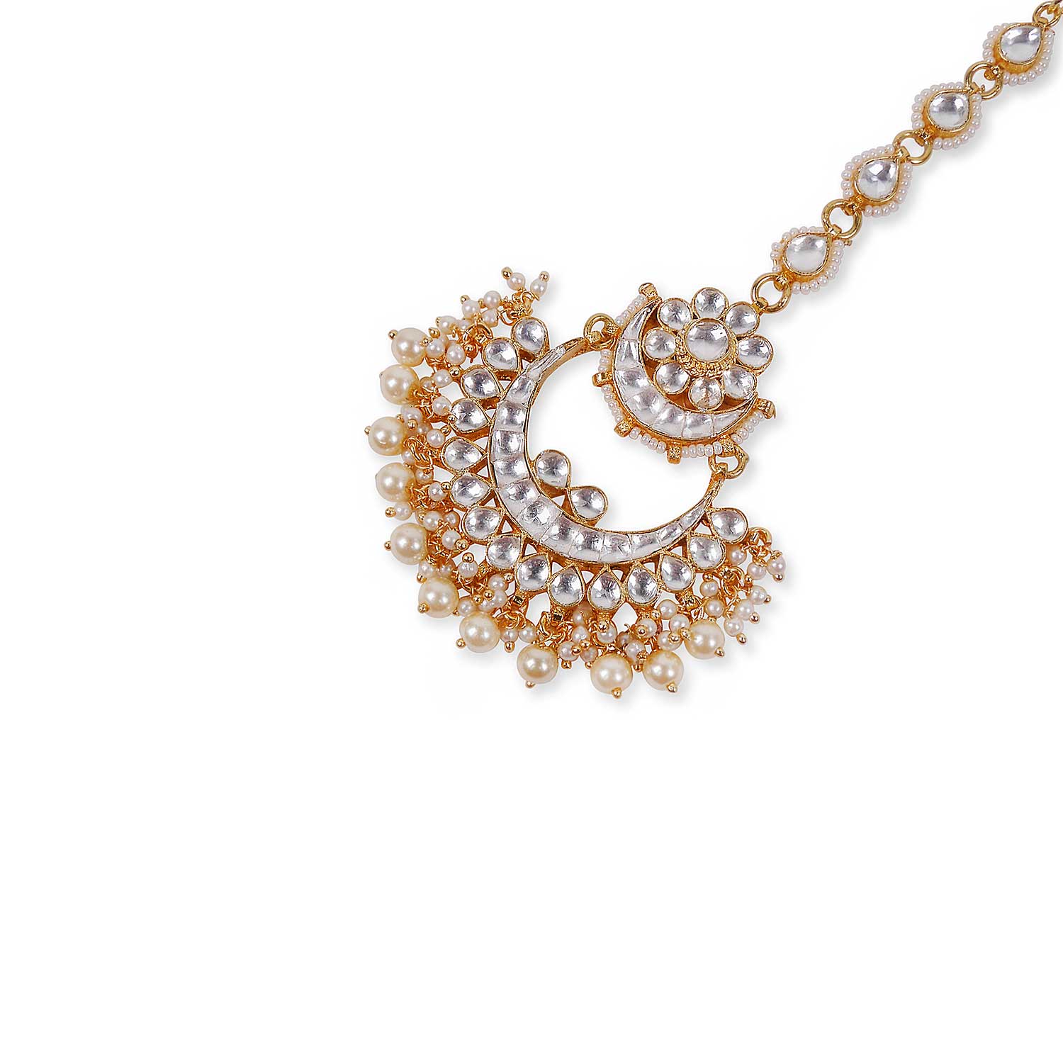 Livani Kundan Tikka in Pearl