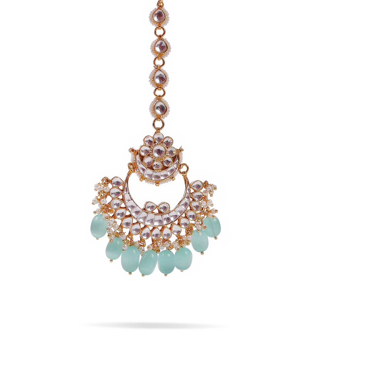 Livani Kundan Tikka in Mint
