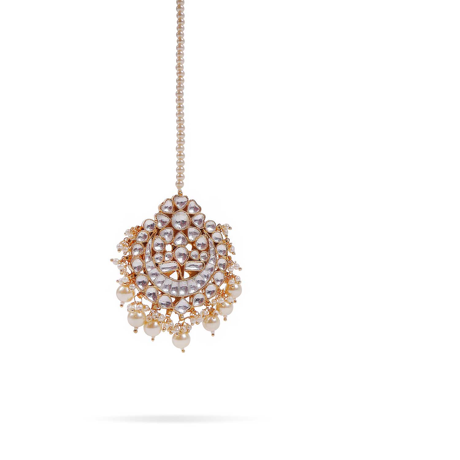 Sayona Kundan Tikka in Pearl