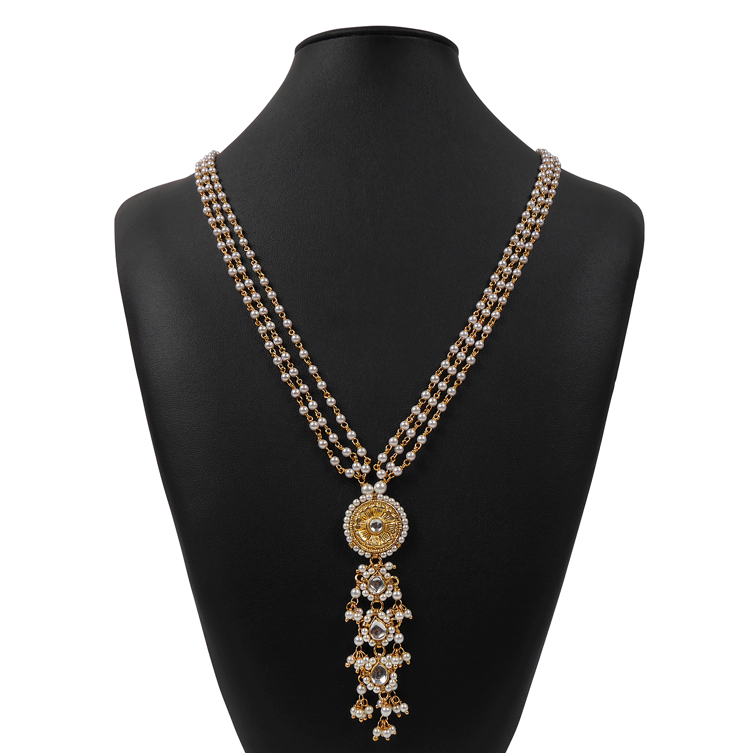 Naavya Kundan and Pearl Necklace Set