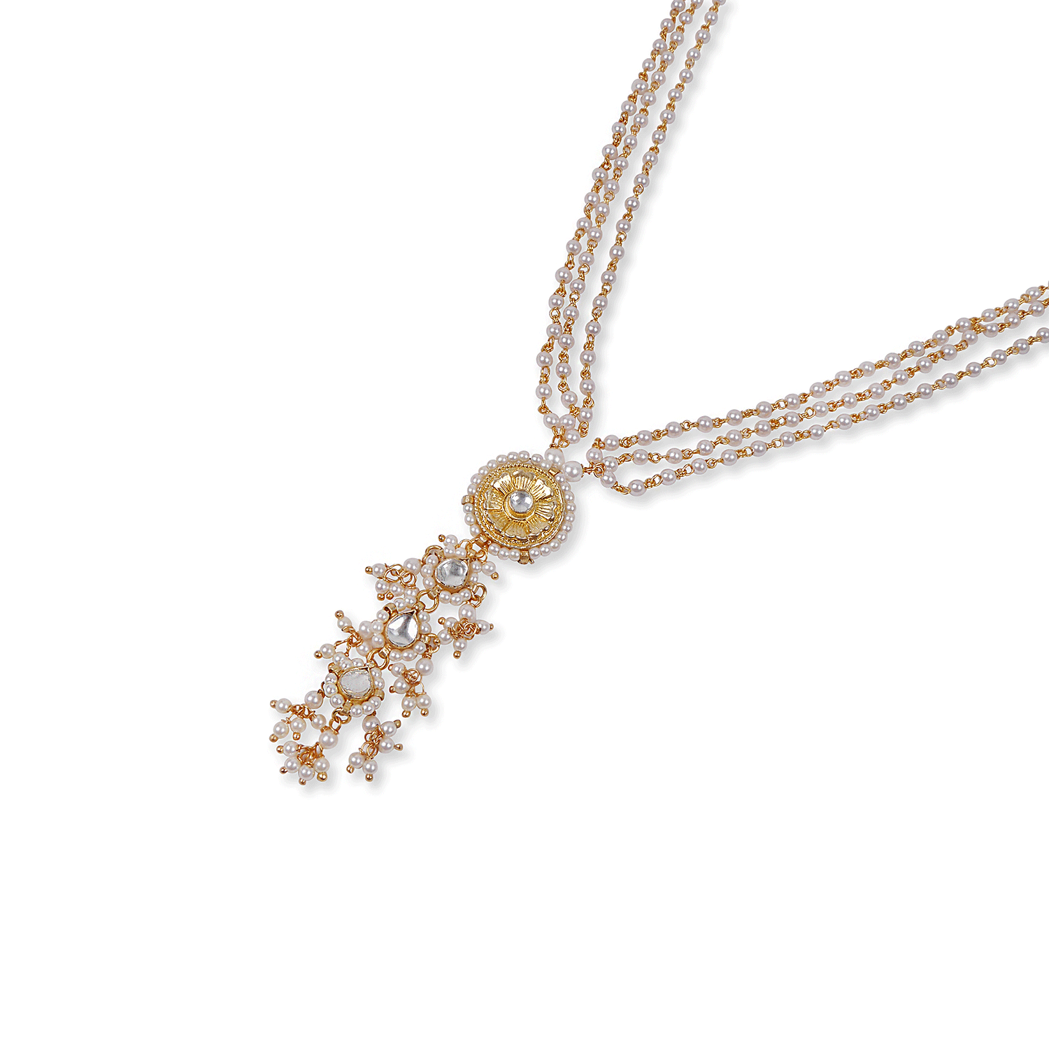 Naavya Kundan and Pearl Necklace Set