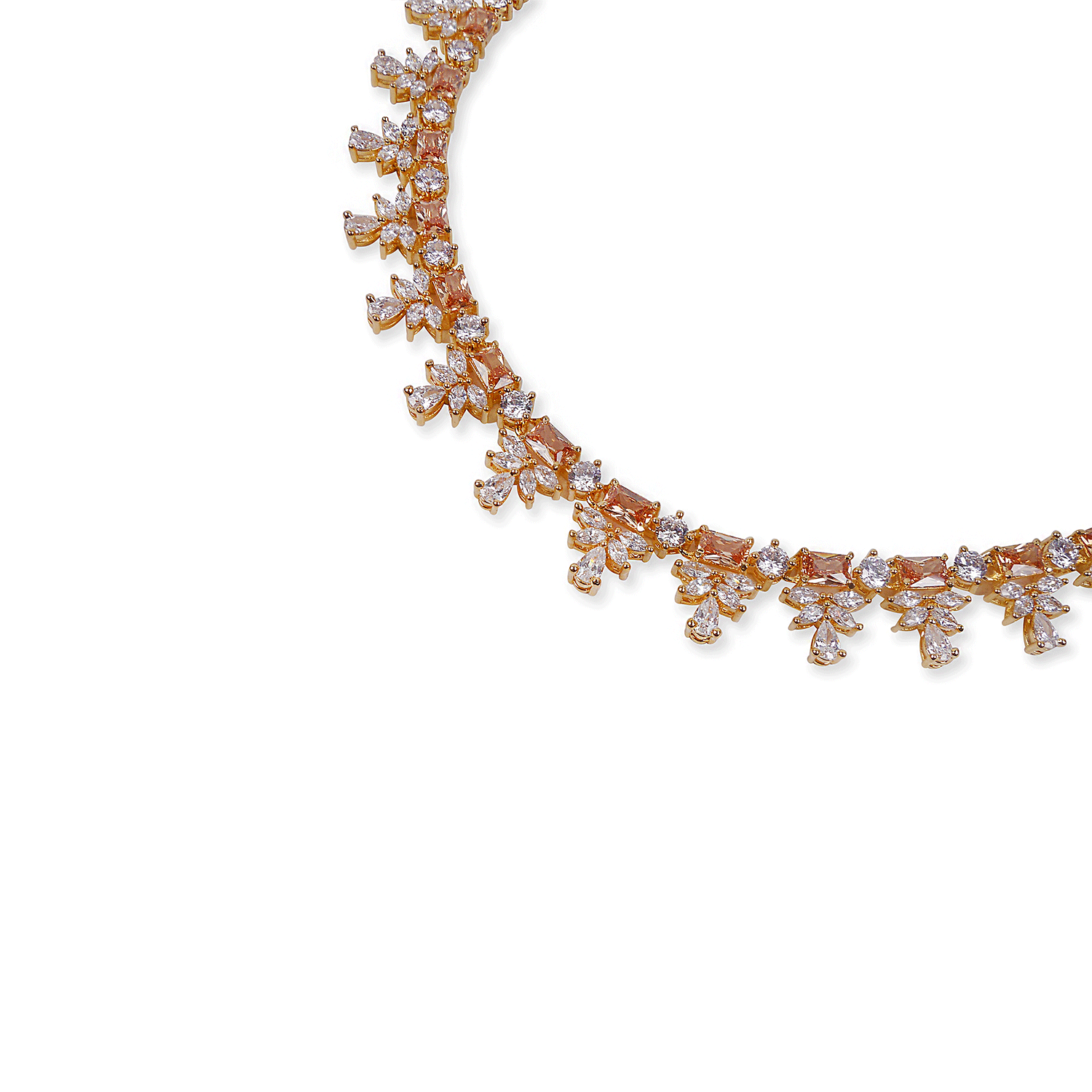 Eliana Cubic Zirconia Necklace Set in White