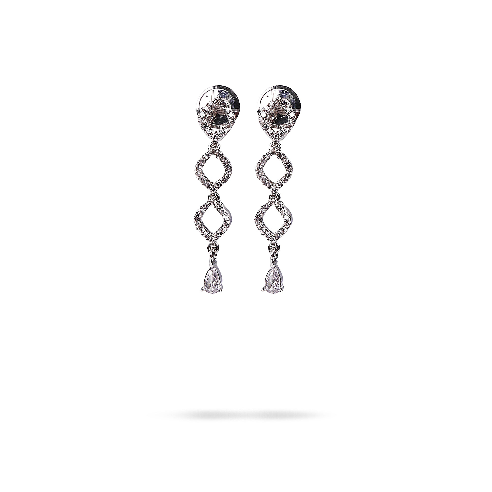 Esme Cubic Zirconia Necklace Set in Rhodium