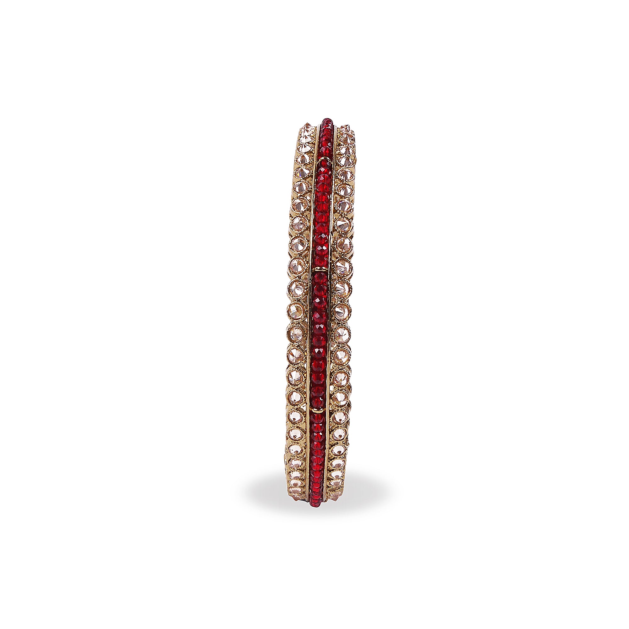 Saiya Maroon Crystal Bangle