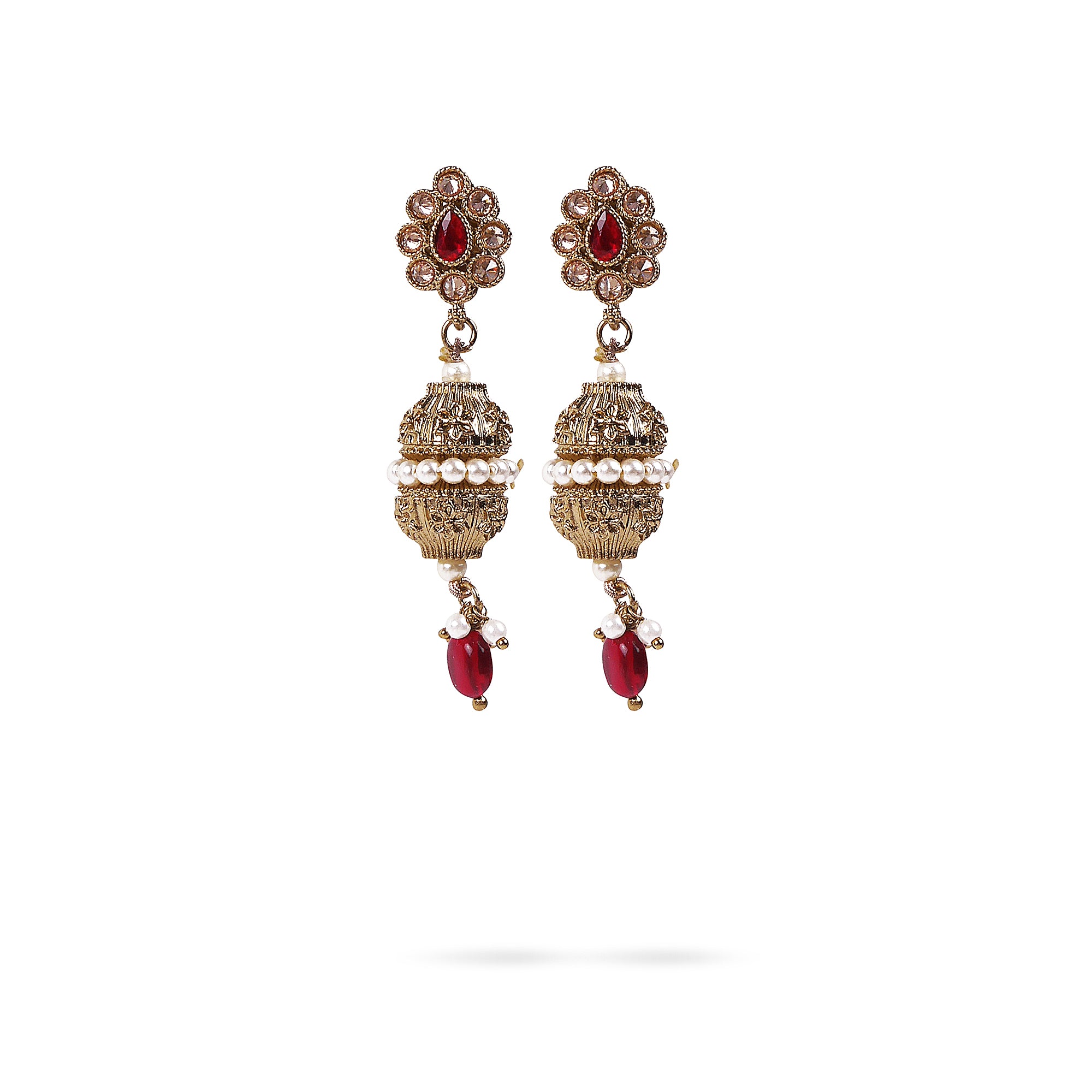 Mahira Maroon Earrings