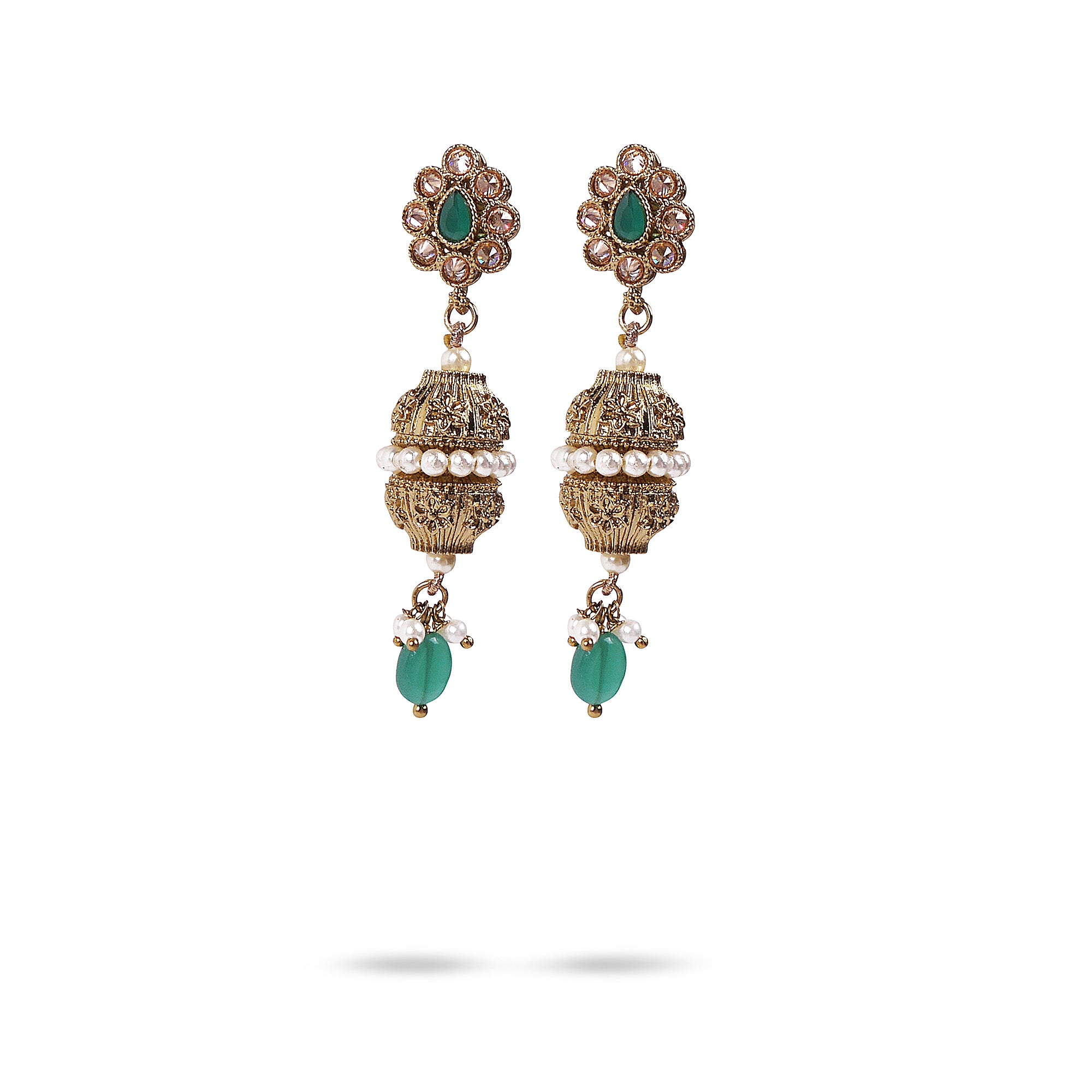 Mahira Light Green Earrings