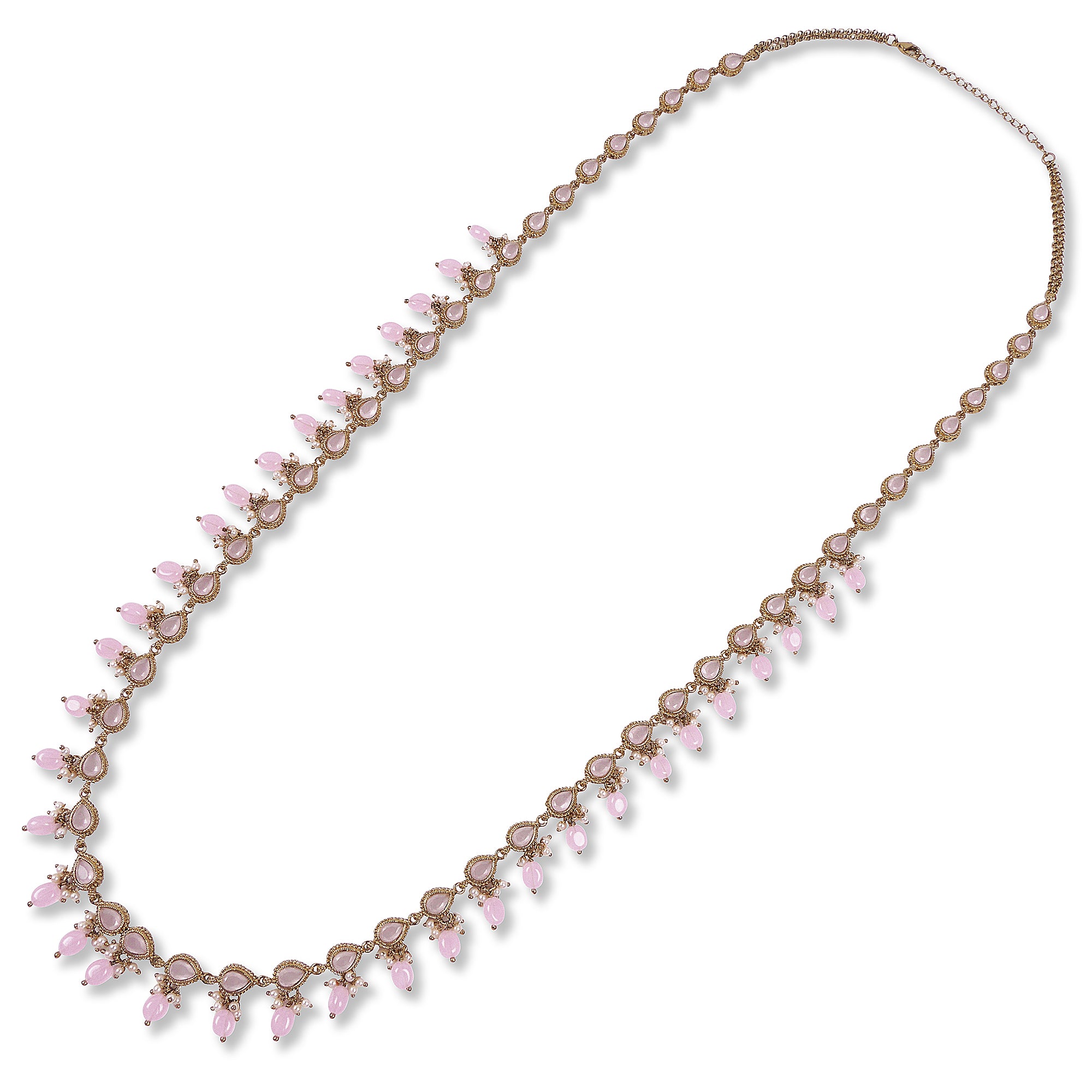 Ariana Long Necklace in Light Pink