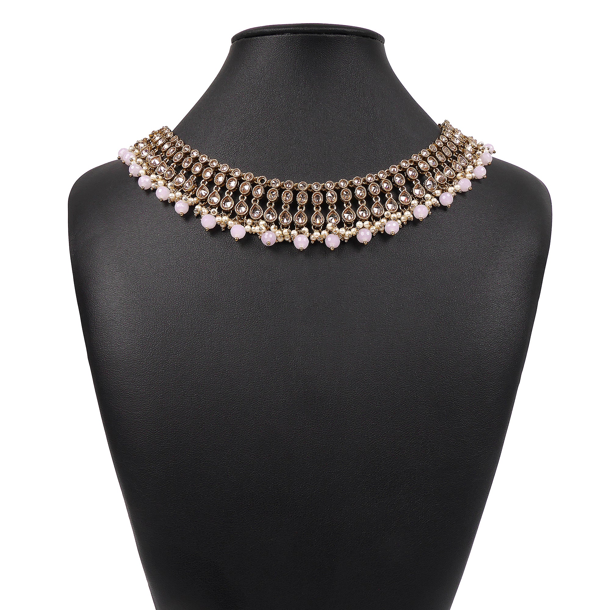 Aashvi Necklace Set in Light Pink