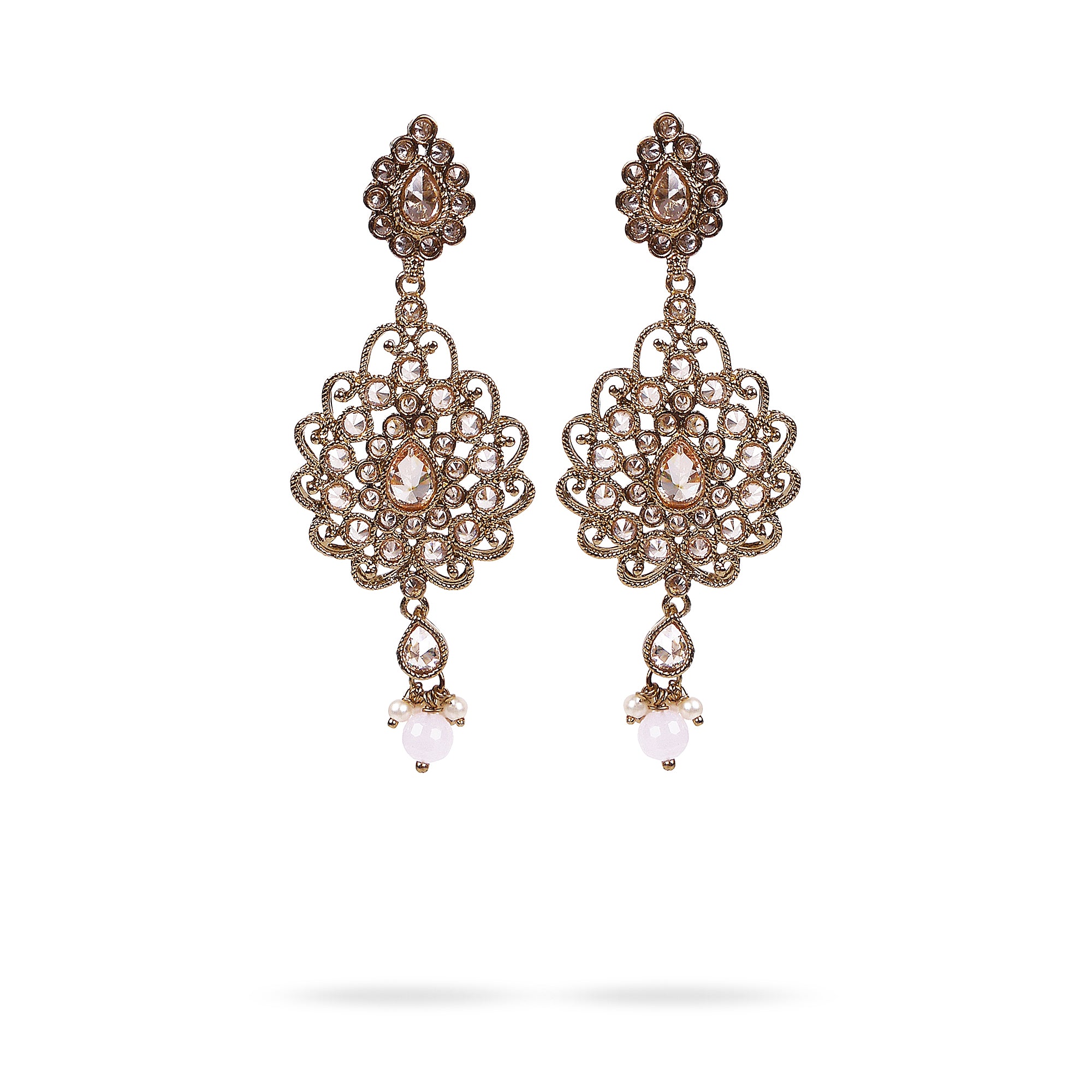 Aashvi Necklace Set in Light Pink