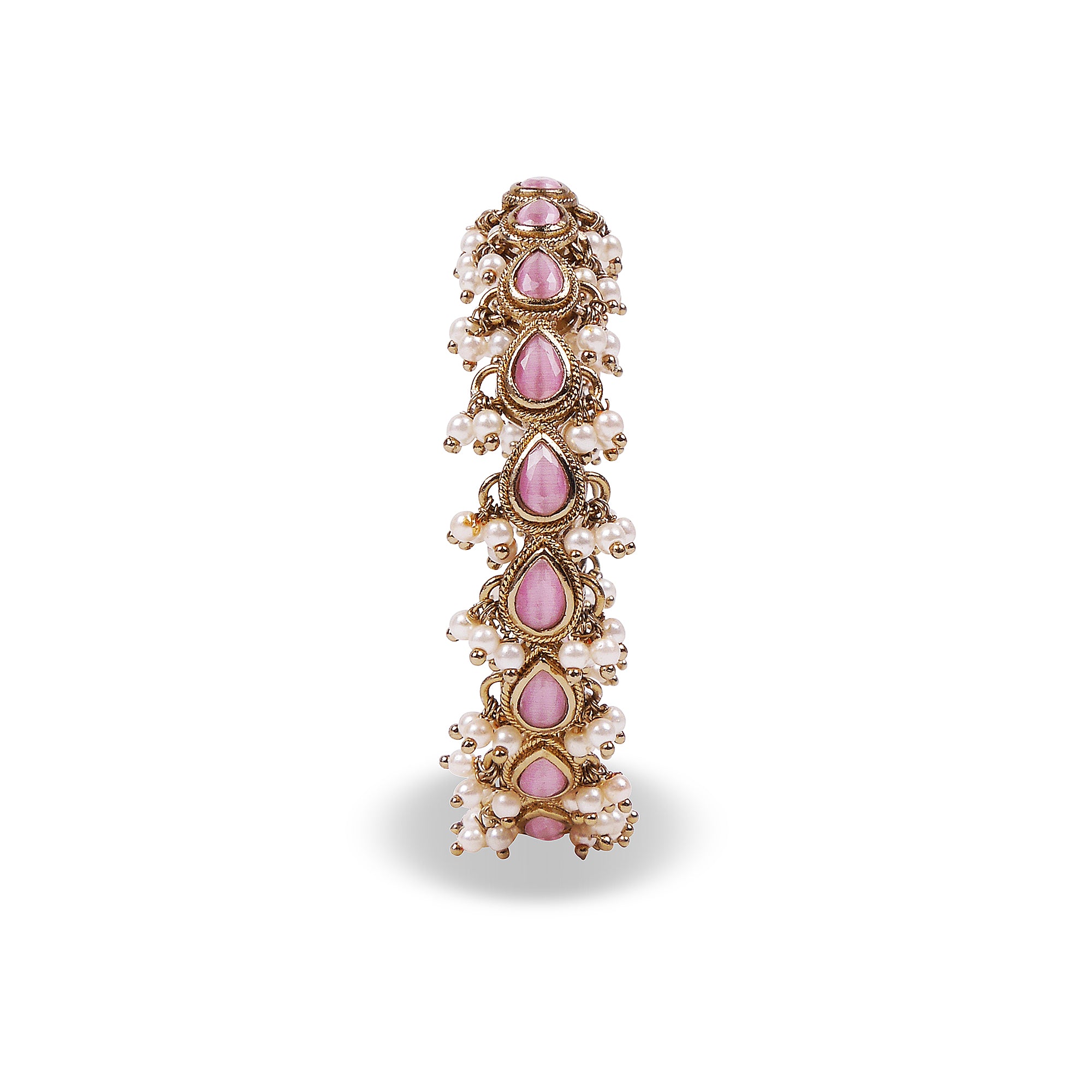 Cluster Pearl Bangle in Light Pink
