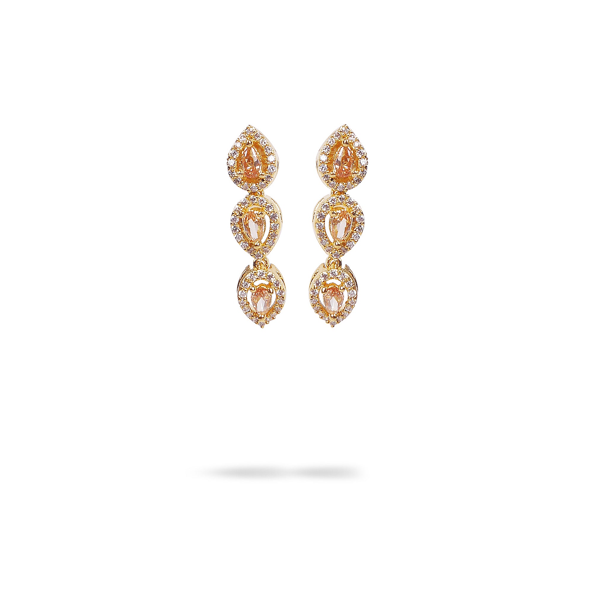 Ayla Cubic Zirconia Necklace Set in Light Topaz