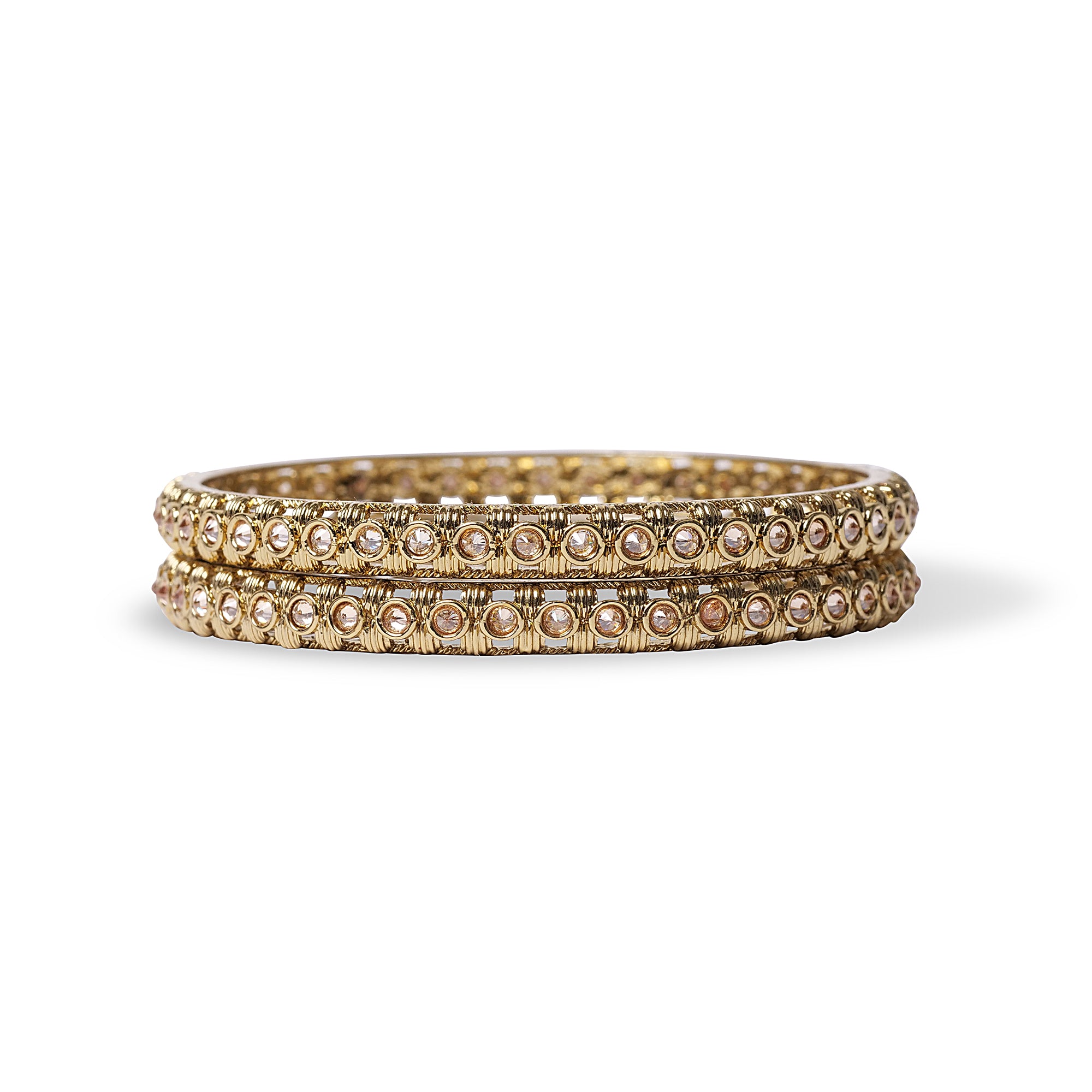 Naavi Classic Bangles in Antique Gold