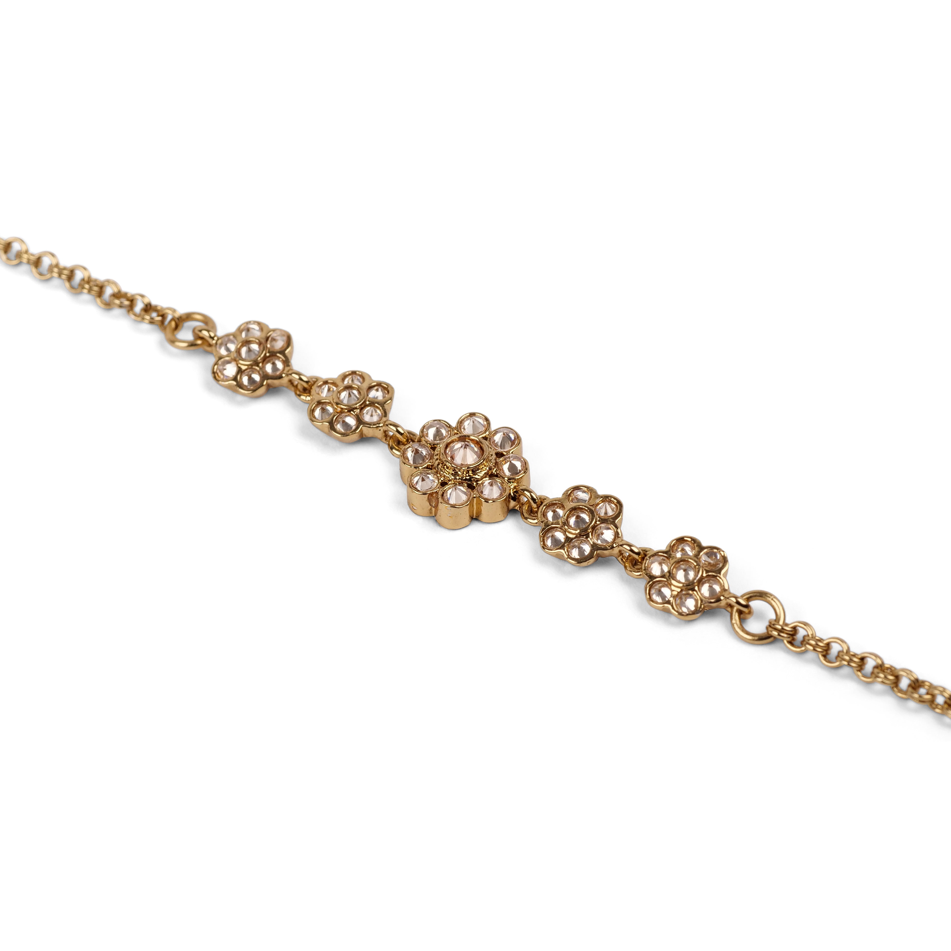 Forever Floral Bracelet in Antique Gold