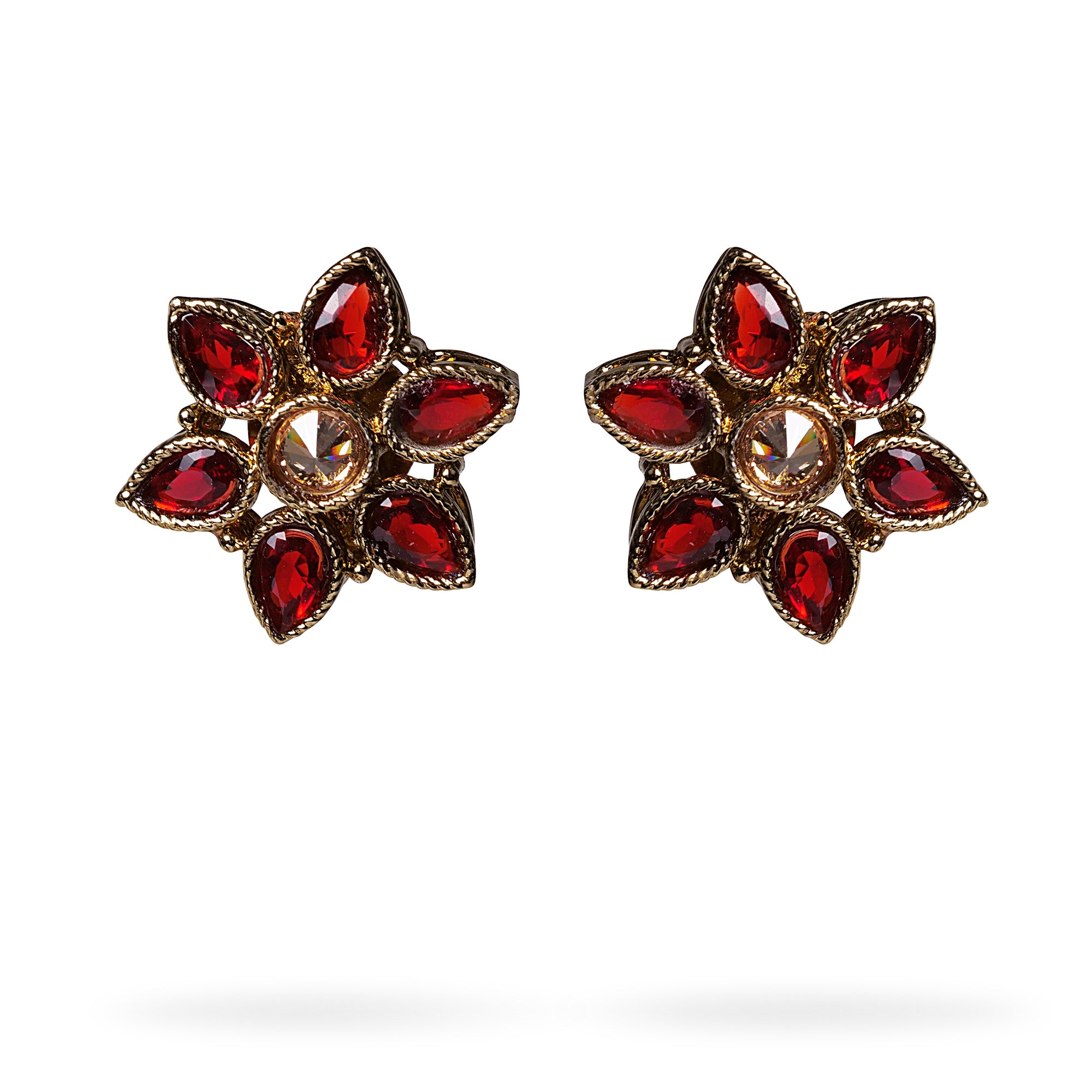 Joy Ear Studs in Maroon