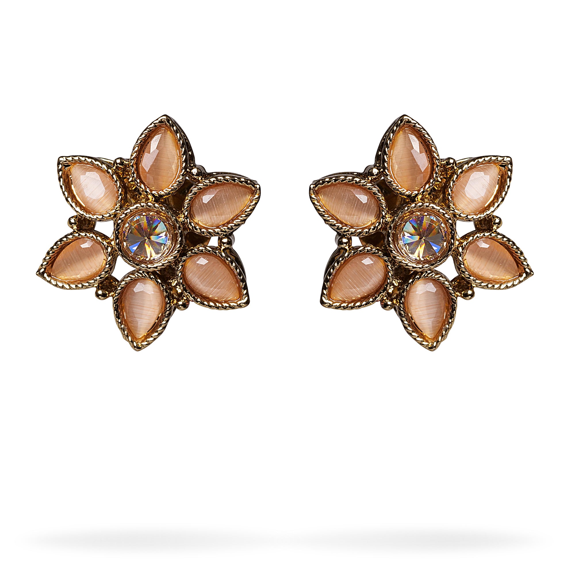 Joy Ear Studs in Peach