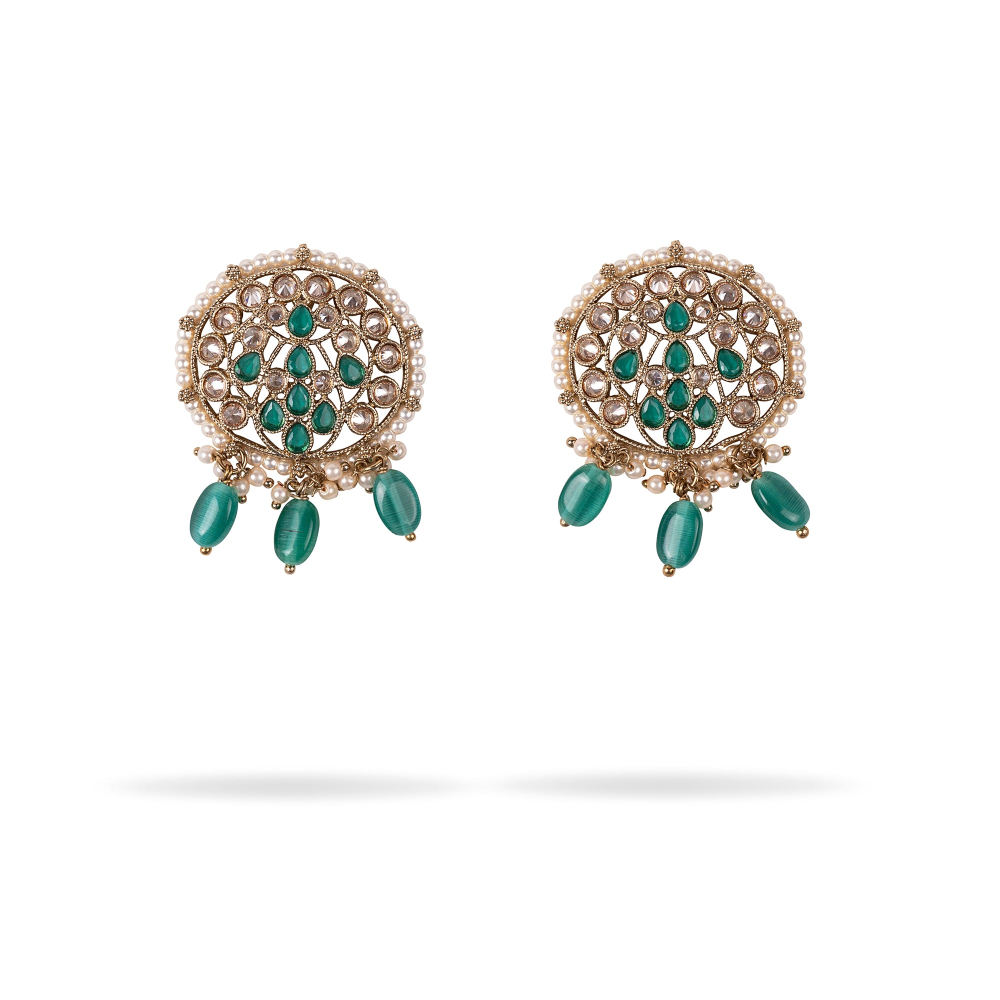 Adela Earrings in Green