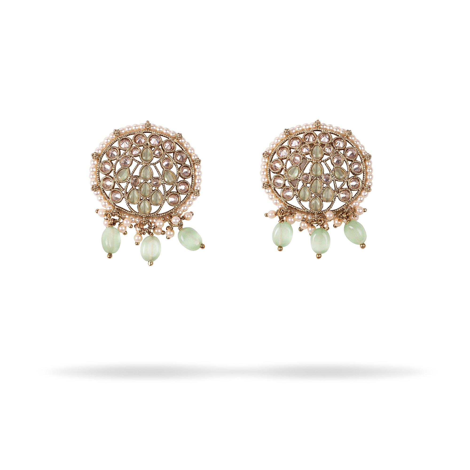 Adela Earrings in Mint