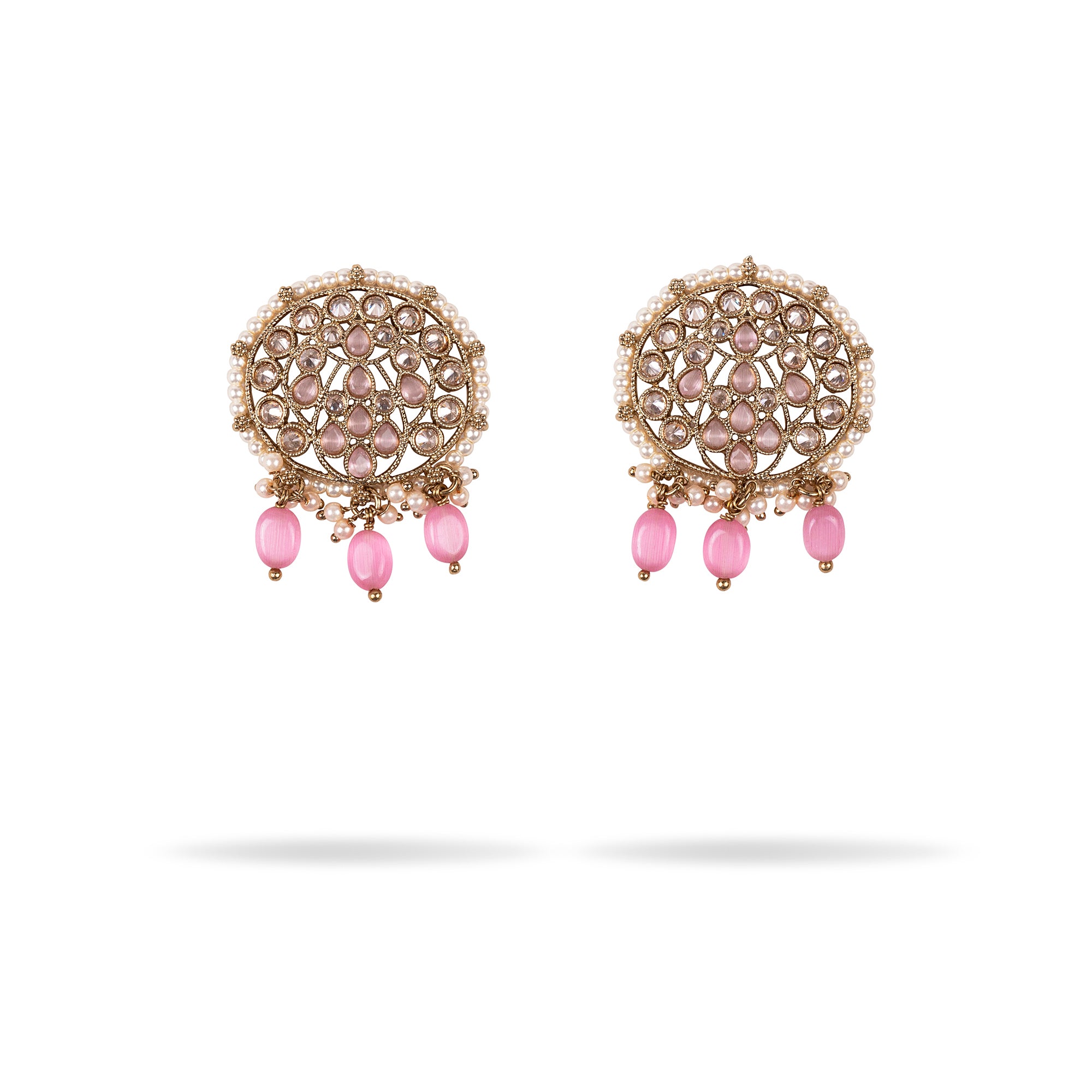 Adela Earrings in Light Pink