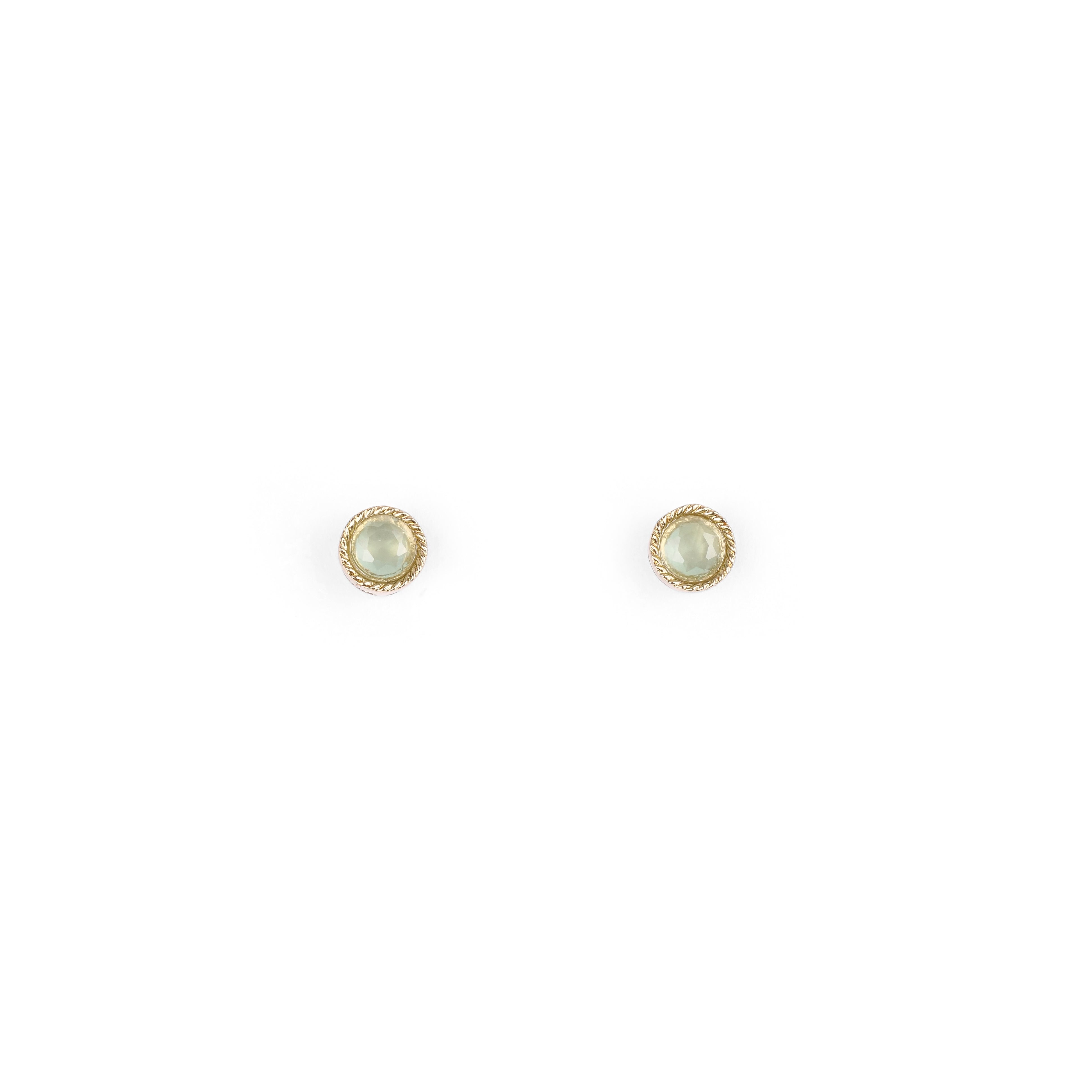 Lia 4mm Ear Studs in Mint