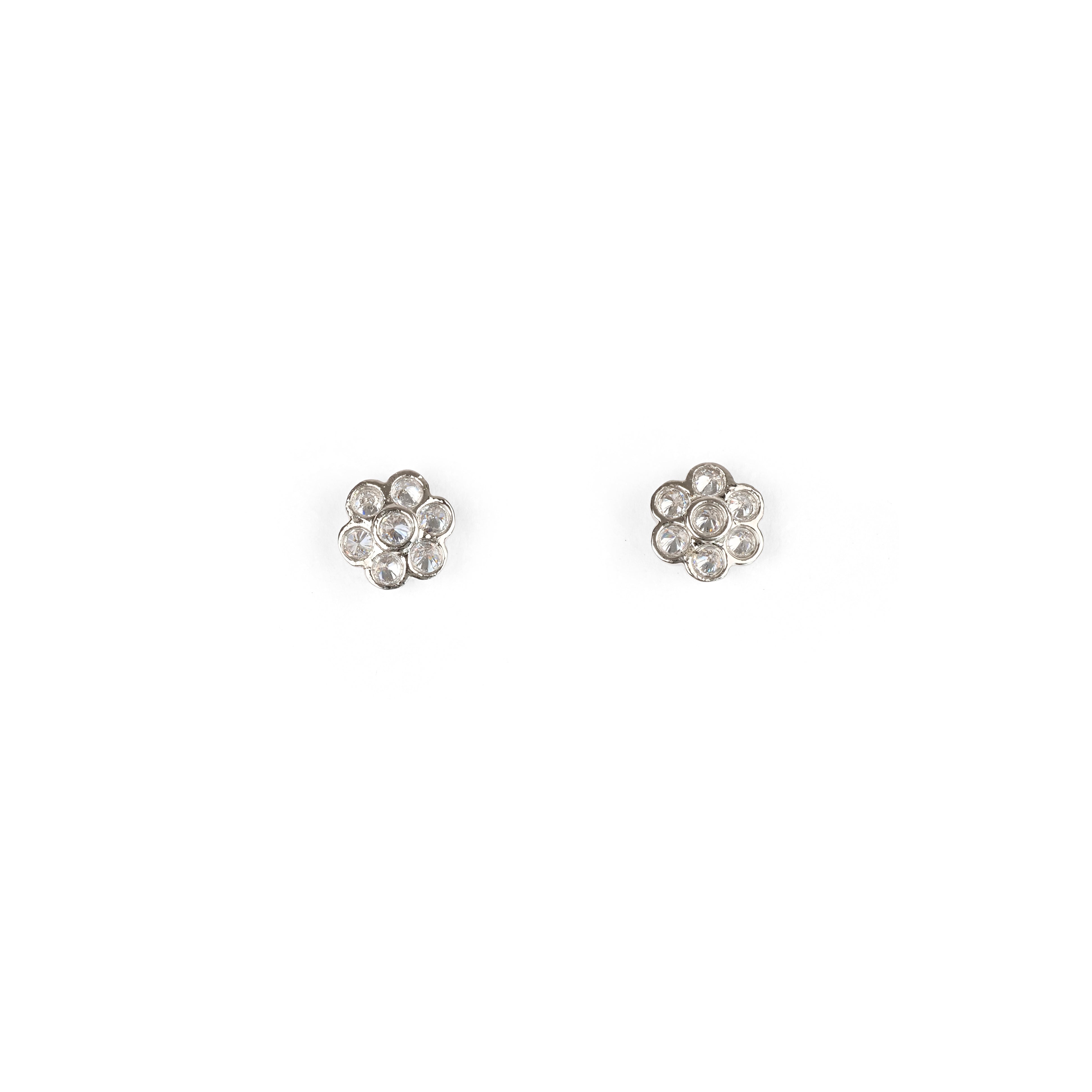 Maisie Earstuds in Rhodium