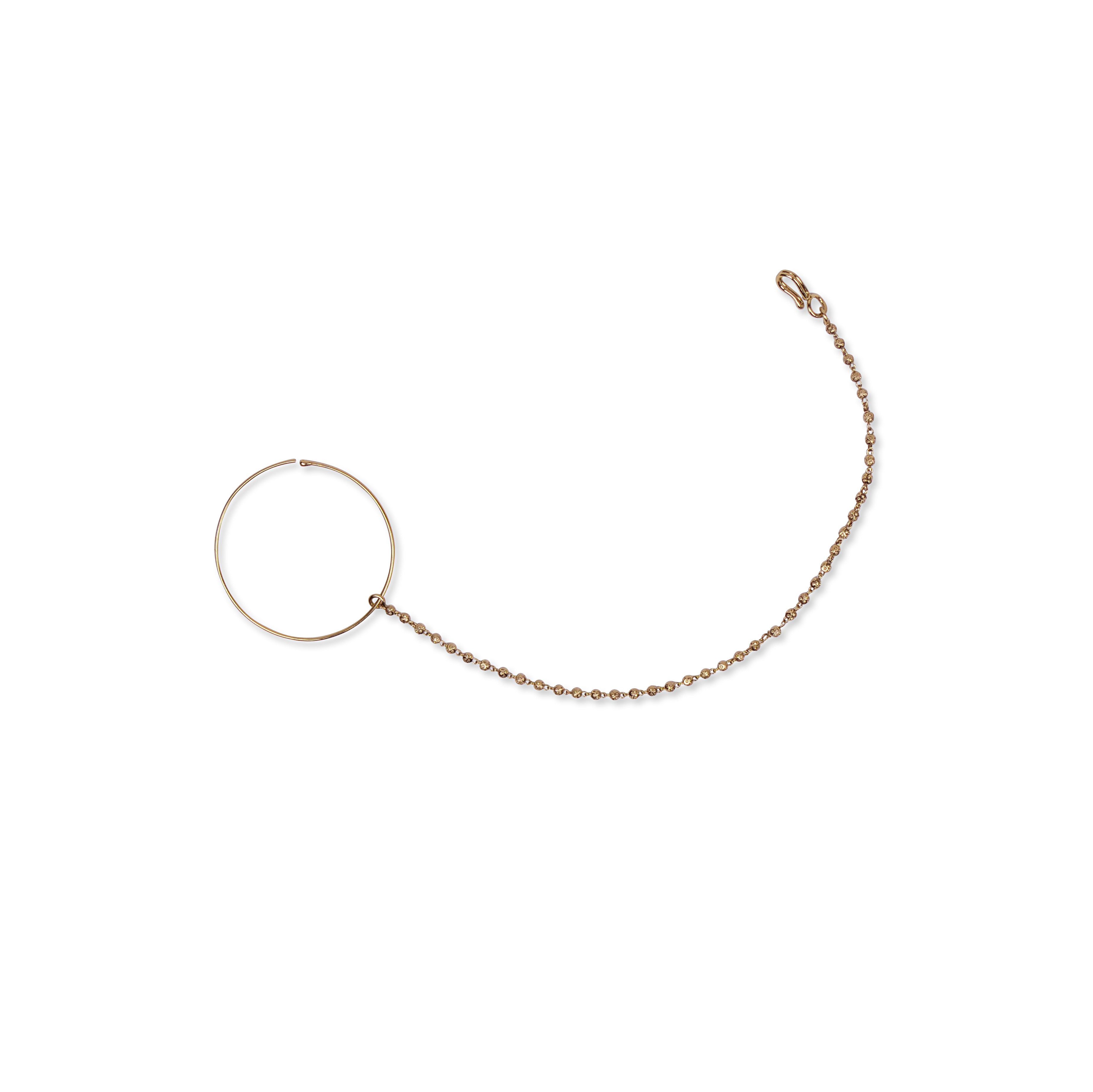 1.5" Plain Bridal Nose Ring in Antique Gold